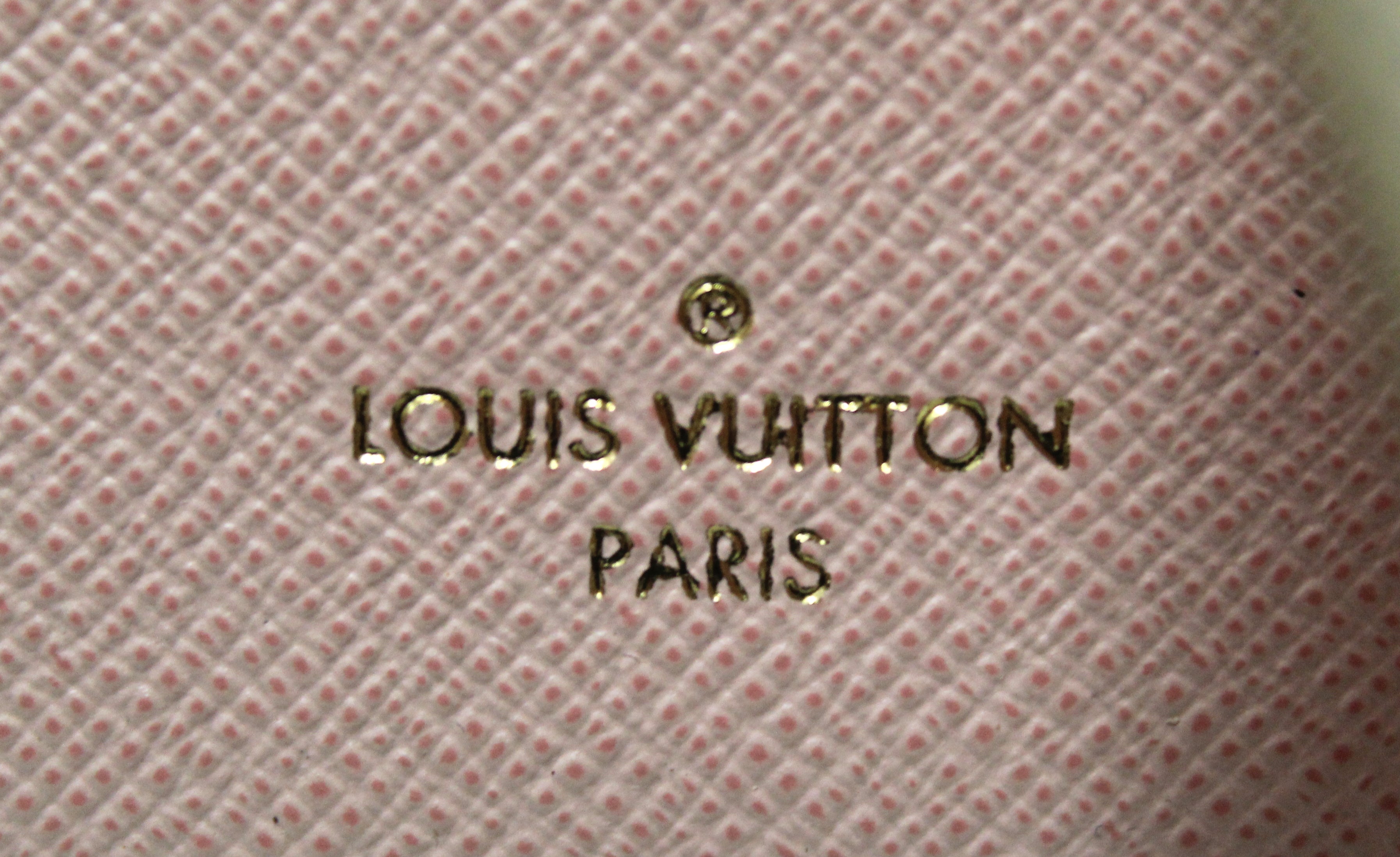 Authentic Louis Vuitton Damier Azur Rose Ballerine Pink Victorine Wallet - Luxury Women's Compact Wallet for Everyday Use, Travel & Special Occasions