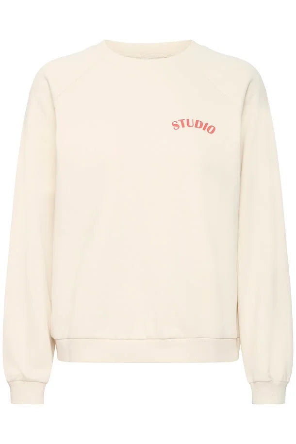 Marrot Sweatshirt for Women - Soft Cotton Pullover Hoodie in Birch Color | Casual Loungewear, Streetwear Fashion & Cozy Winter Outfits