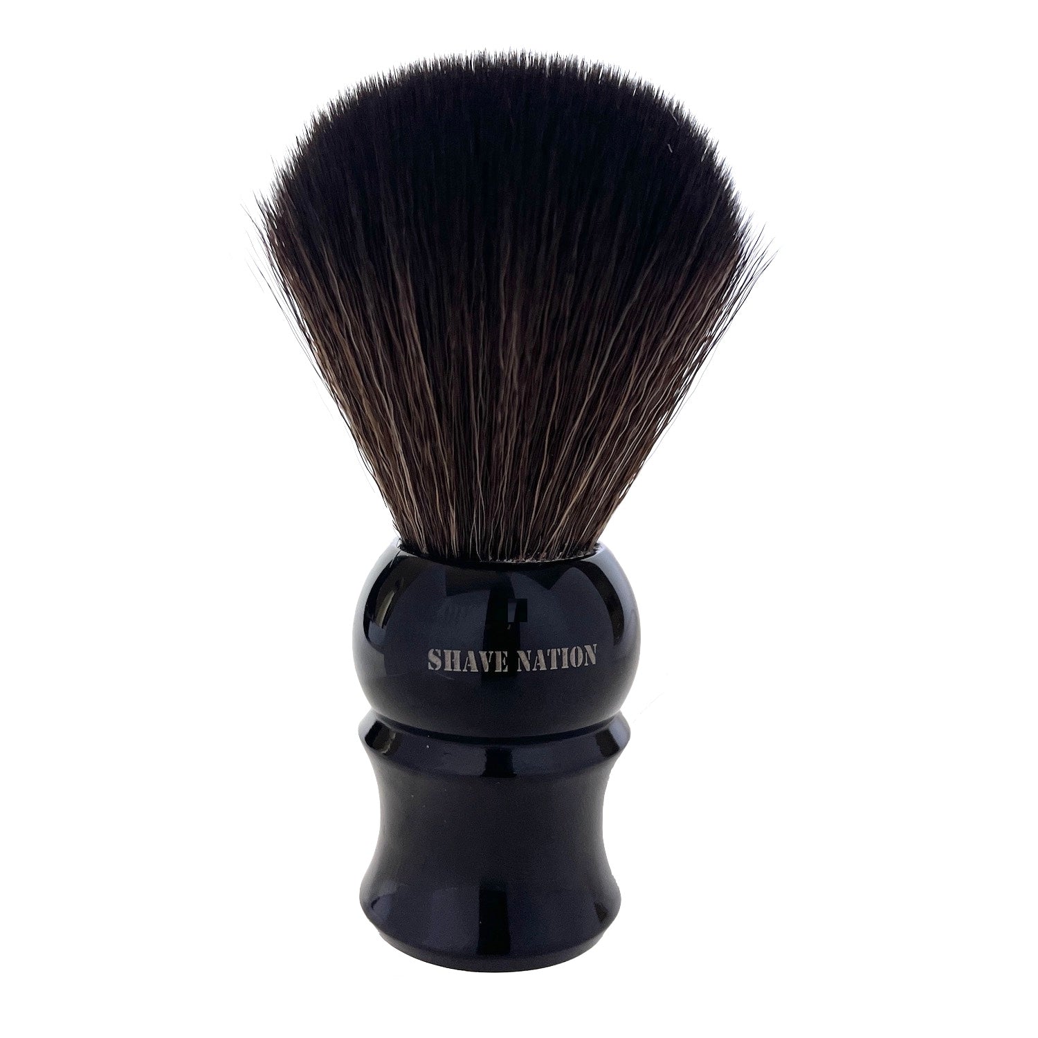 Premium G5 Black Synthetic Fiber Shaving Brush with Ergonomic Black Handle - Perfect for Wet Shaving, Lathering Creams & Soaps, and Professional Barber Use
