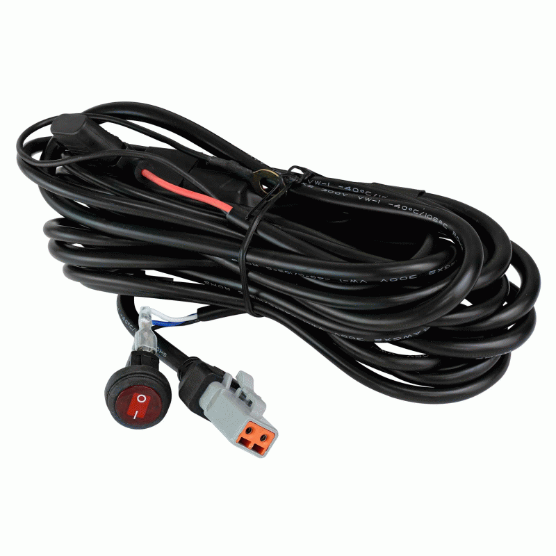 Heise HE SLWH2 Universal Wiring Harness and Switch Kit for 1 Lamp - Perfect for Motorcycle, ATV, and Off-Road Vehicle Lighting Upgrades
