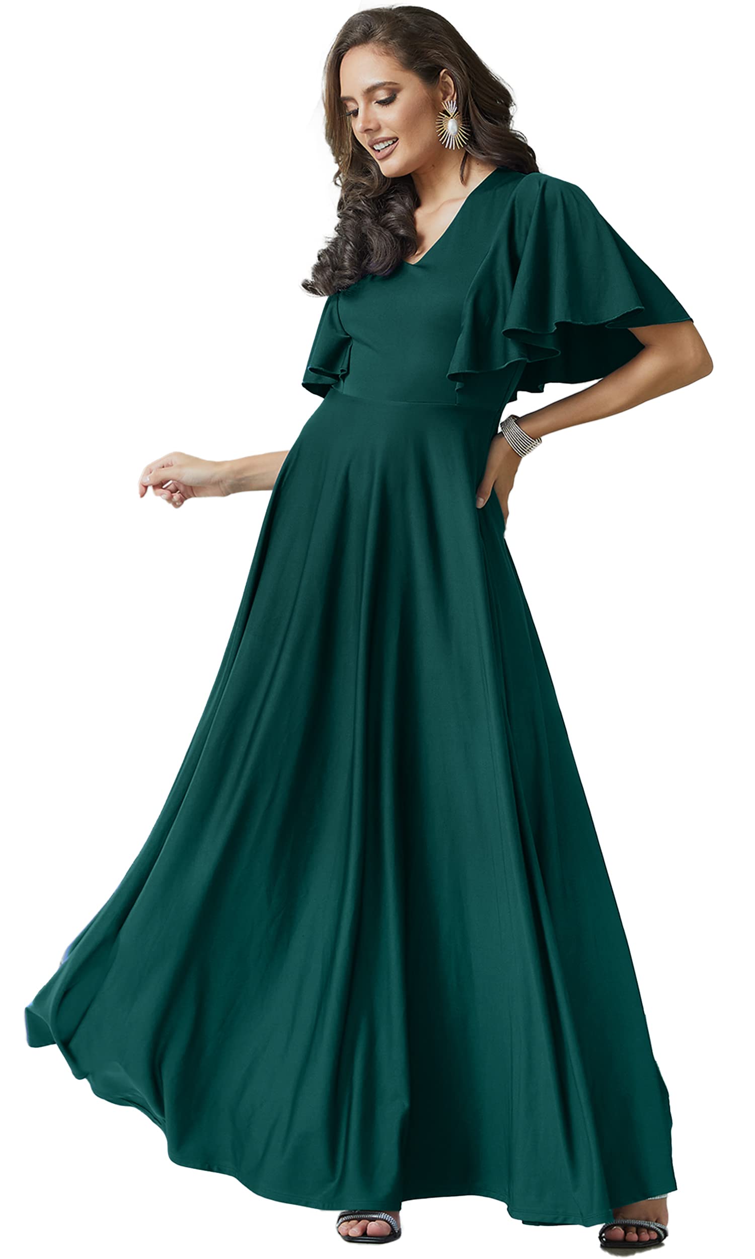 Elegant Women's Long Bridesmaid Evening Cocktail Maxi Dress - Perfect for Weddings, Prom, Formal Events & Special Occasions