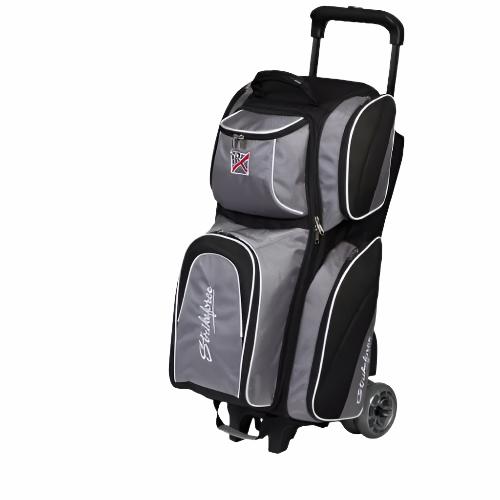 KR Strikeforce Apex Triple Roller Silver Bowling Bag - Durable 3-Ball Rolling Case for Professional & League Bowlers - Perfect for Tournaments, Practice & Travel