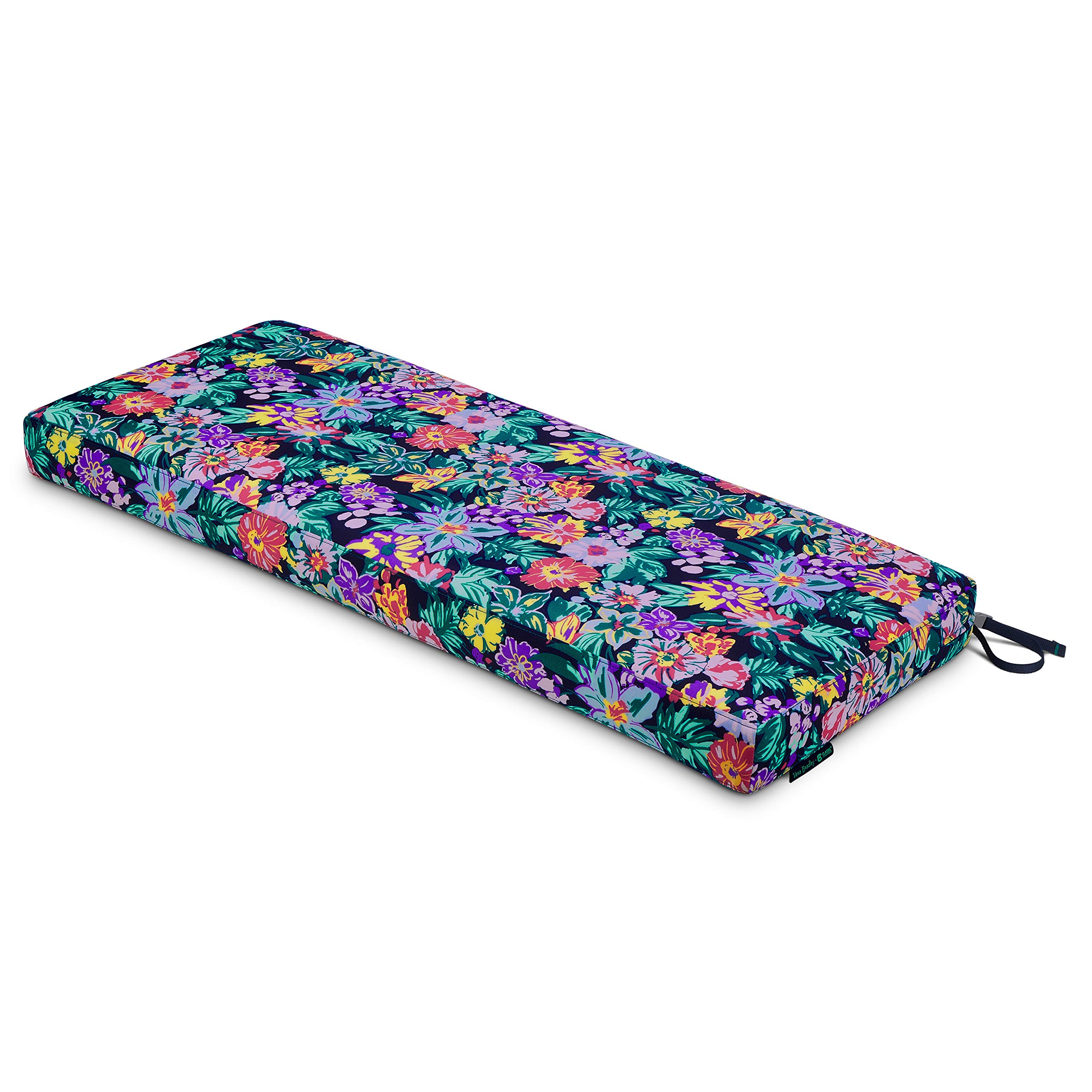 Vera Bradley Water-Resistant Patio Bench Cushion 54x18x3in - Happy Blooms for Outdoor Furniture