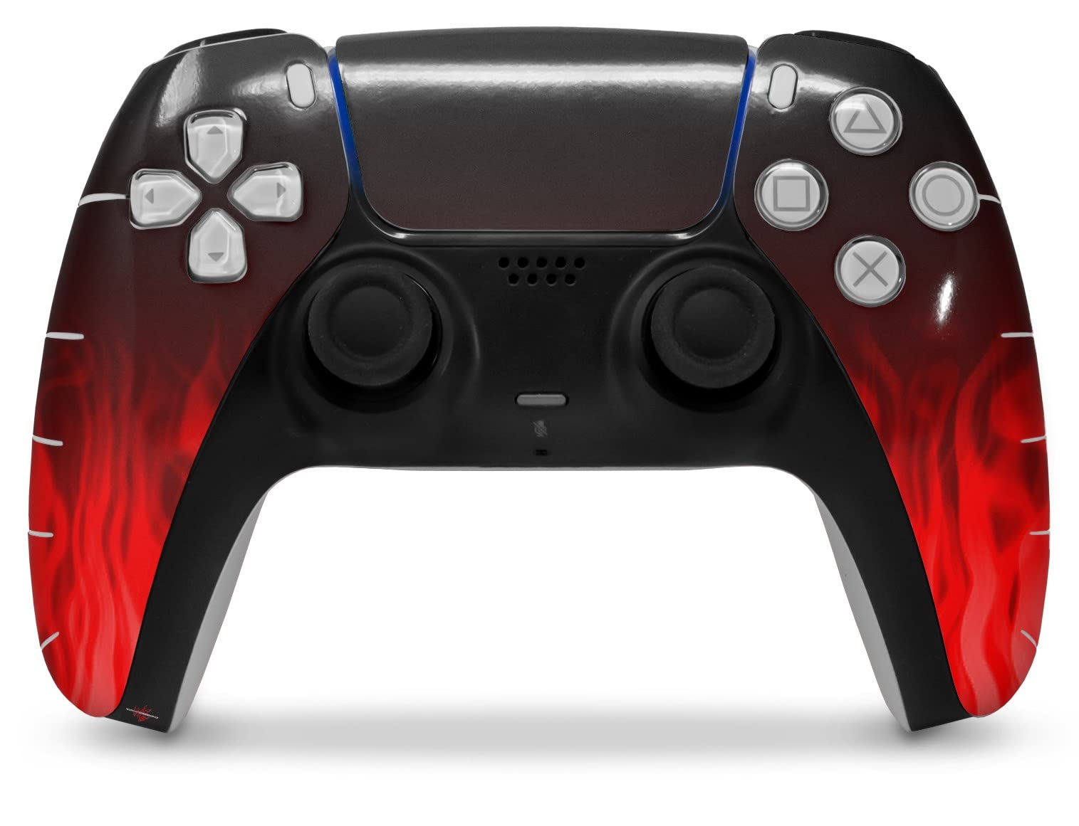 PS5 DualSense Controller Skin Wrap - Fire Red for Gaming & Protection