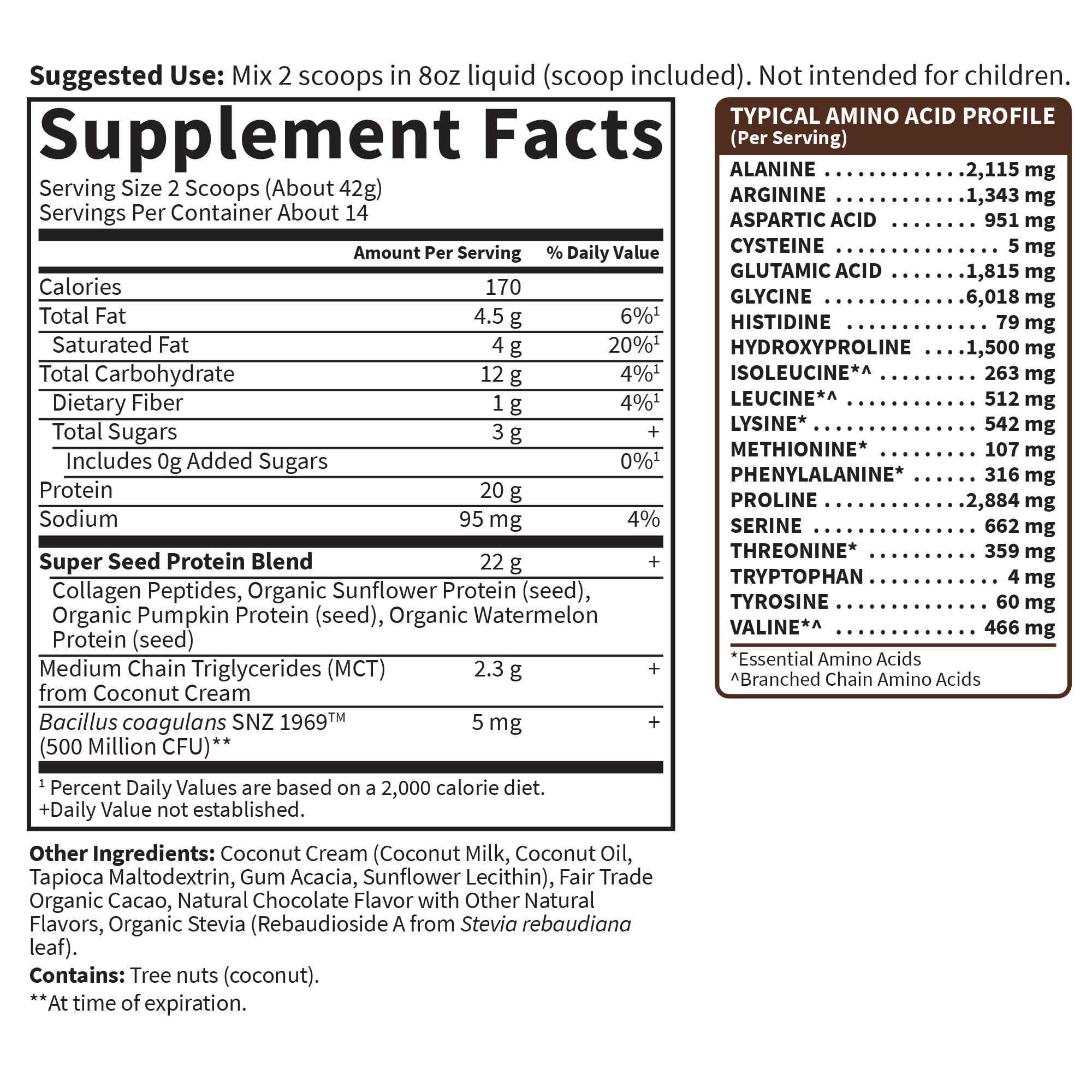 Garden of Life Grass Fed Collagen Protein Powder - Chocolate Flavor, 14 Servings | Hydrolyzed Collagen Peptides for Joint Support, Muscle Recovery & Skin Health | With Super Seeds & Coconut MCTs | Keto, Paleo & Gluten Free Supplement | Perfect for Smoothies, Coffee & Baking
