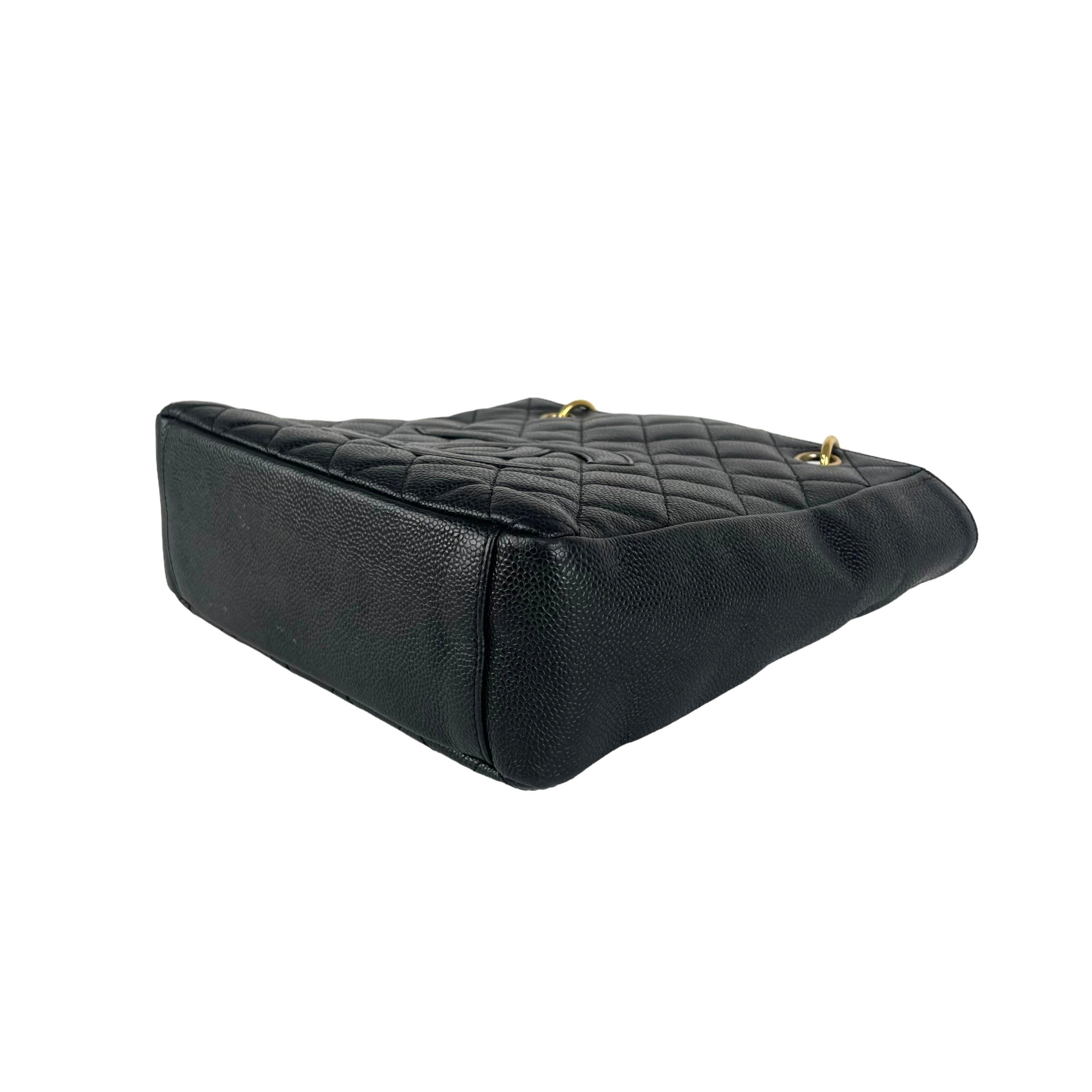 Chanel Quilted PST (Petit Shopping Tote) Handbag in Black - Luxury Designer Crossbody Bag for Women, Perfect for Shopping, Travel & Everyday Use
