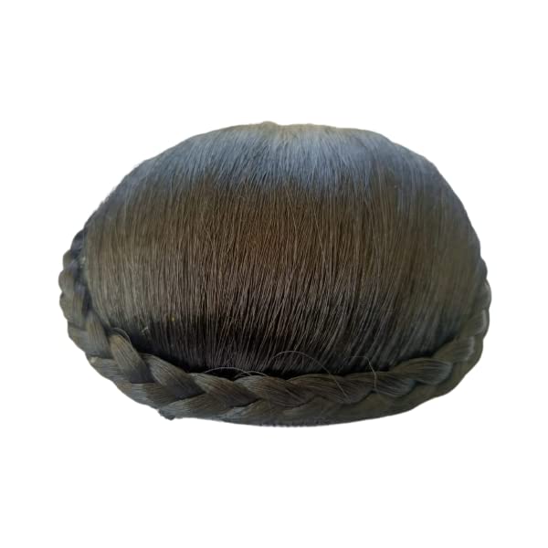 Flysales® Artificial Juda Hair Bun - Medium Size (11cm x 11cm x 5cm) Black Hair Extension & Wig Accessory for Women & Girls - Perfect for Cosplay, Weddings, and Daily Styling