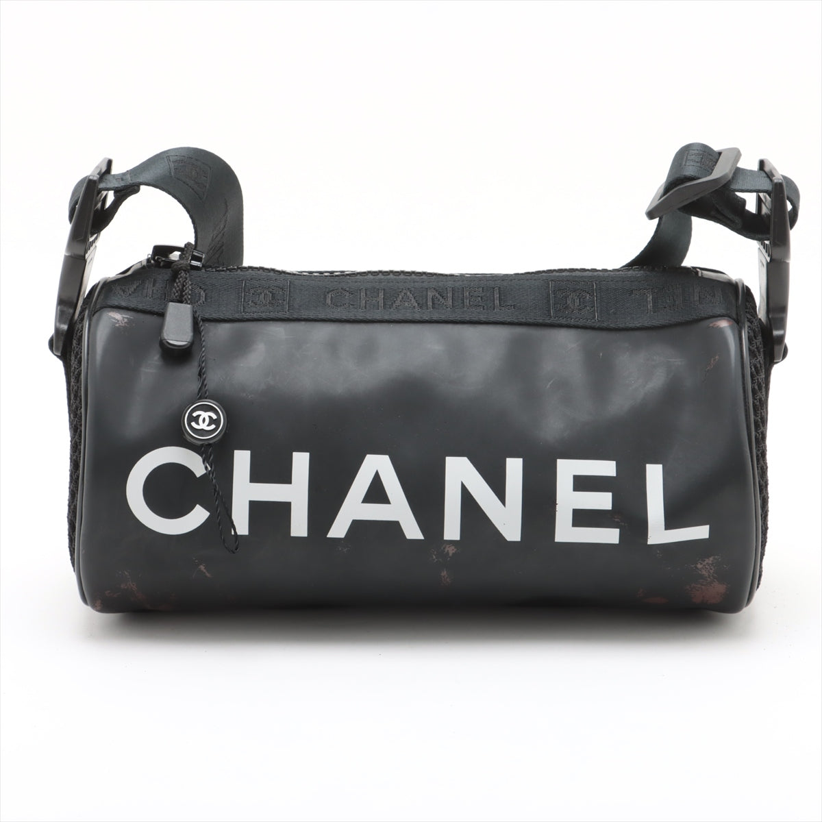Chanel Sport Line Nylon & Rubber Sling Bag - Black Crossbody Bag for Women | Fashionable Gym & Travel Accessory | Perfect for Workouts, Running Errands & Casual Outings