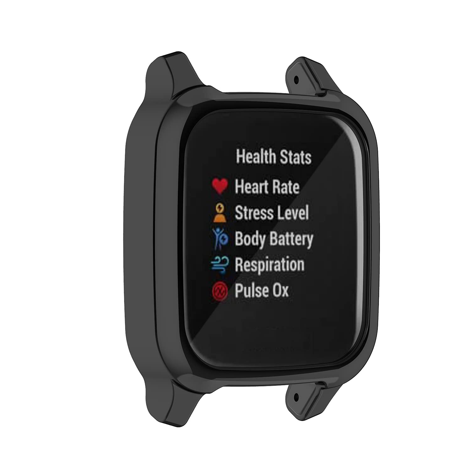 2-Pack Garmin Venu SQ/Venu SQ Music Screen Protector - Soft TPU Bezel (Black) - Anti-Scratch, Bubble-Free Protection for Workouts & Outdoor Activities