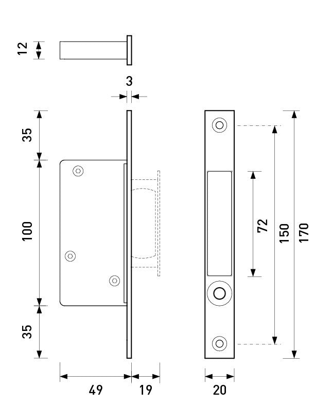 Halliday Baillie HB 680 Push Button Edge Pull - Premium Cabinet Hardware for Kitchen & Bathroom Renovation - Easy Installation for Drawers and Cabinets