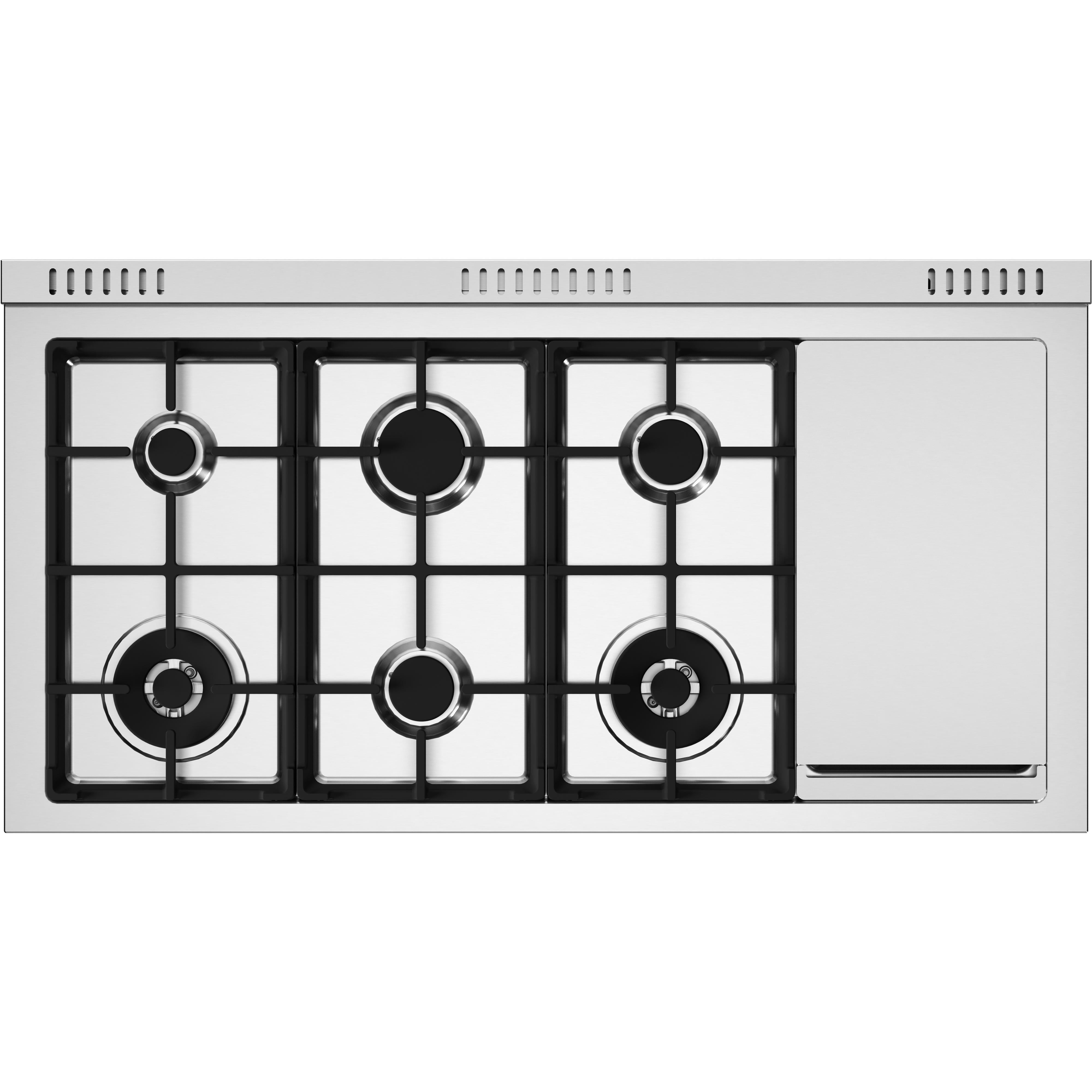Bertazzoni 48 Inch Professional Freestanding Gas Range - MAS486GGASBIV - Stainless Steel with Brass Burners - Perfect for Home Chefs & Gourmet Cooking