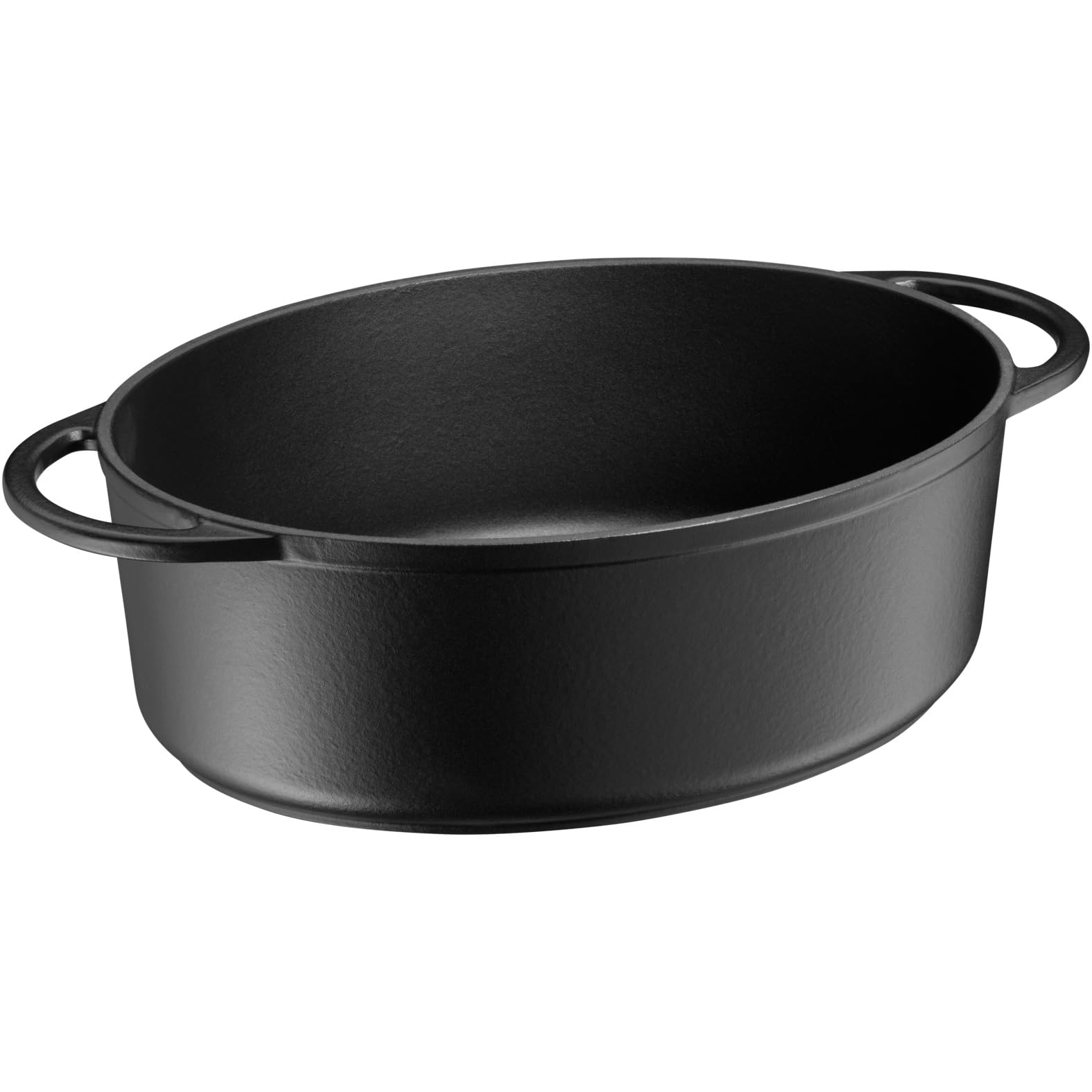 WMF Covered Roasting Pan - Premium Cast Iron Cookware, Black, 56 x 27.5 x 56 cm - Perfect for Oven Roasting, Baking, and Serving Dishes for Family Gatherings