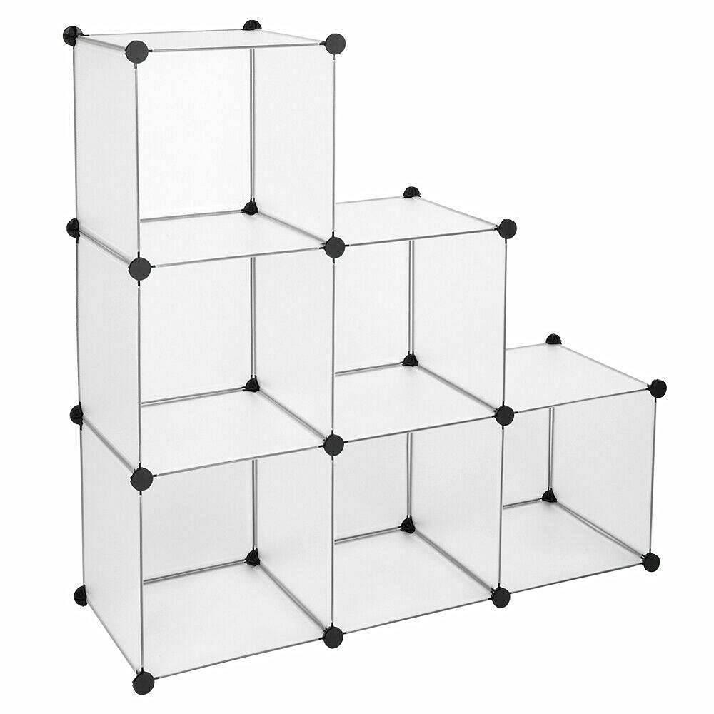 SercerGJ 6-Cube Closet Organizer Shelf - Plastic Storage Drawers for Shoes, Clothes & Accessories | Space-Saving Cabinet for Bedroom, Entryway & Dorm Organization