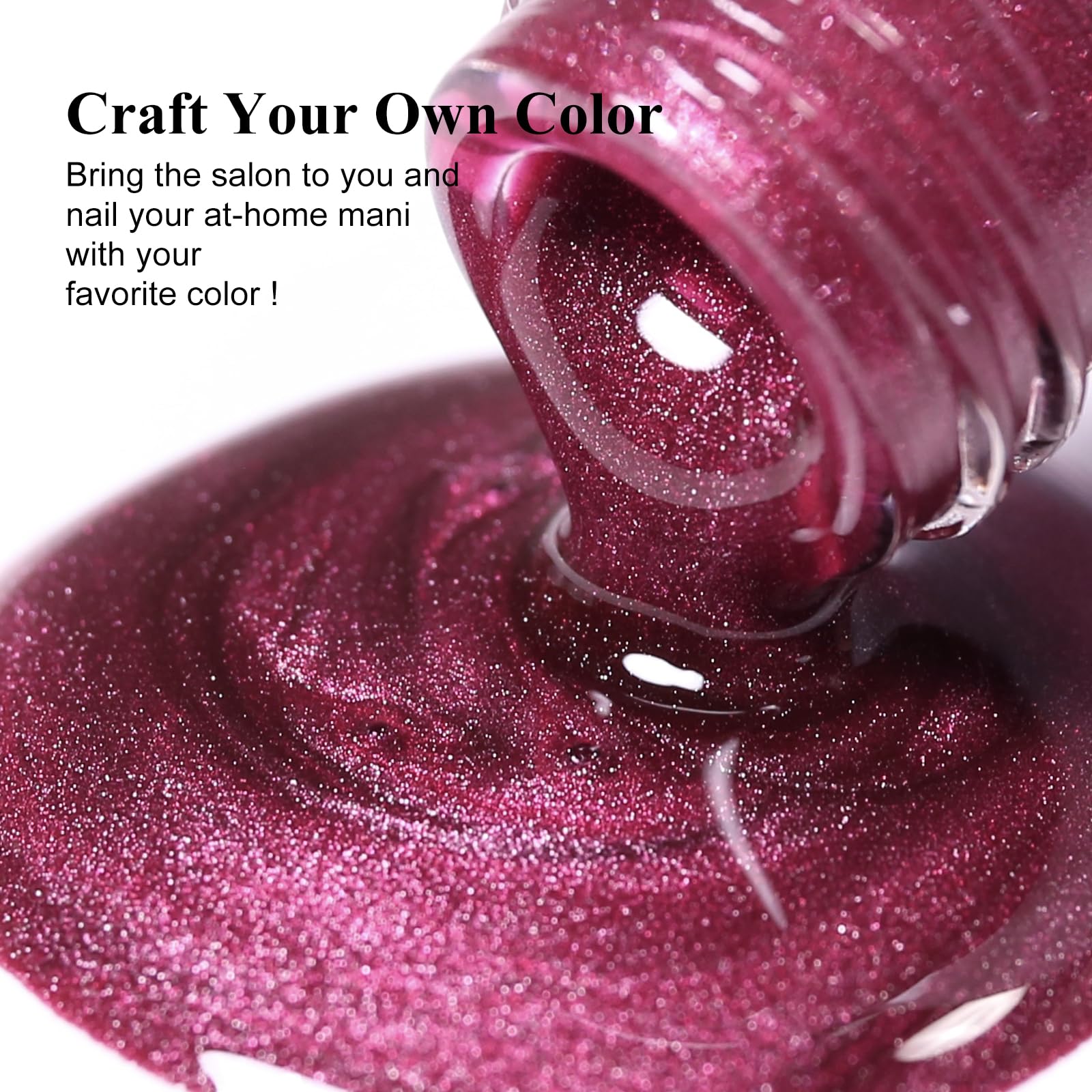 Imtiti Cat Eye Gel Nail Polish - 15ml Rose Red Holographic Crystal Diamond UV Soak Off Gel with Magnetic Stick | Nail Art Design for Salon & Home Manicure | Perfect for Parties, Weddings & Special Occasions