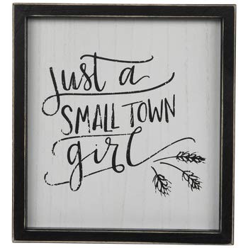 Small Town Girl Wood Wall Art - Rustic Home Decor for Farmhouse, Bedroom & Living Room - Perfect for Country Style Interior Design
