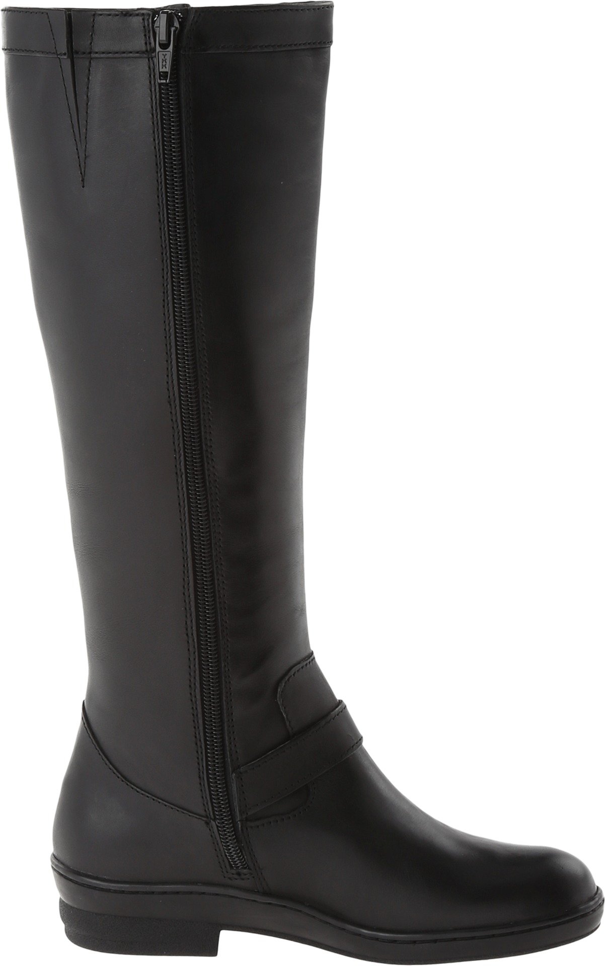 David Tate Della Tall Boots for Women - Black Leather Knee High Boots with Block Heel | Perfect for Fall, Winter & Office Wear