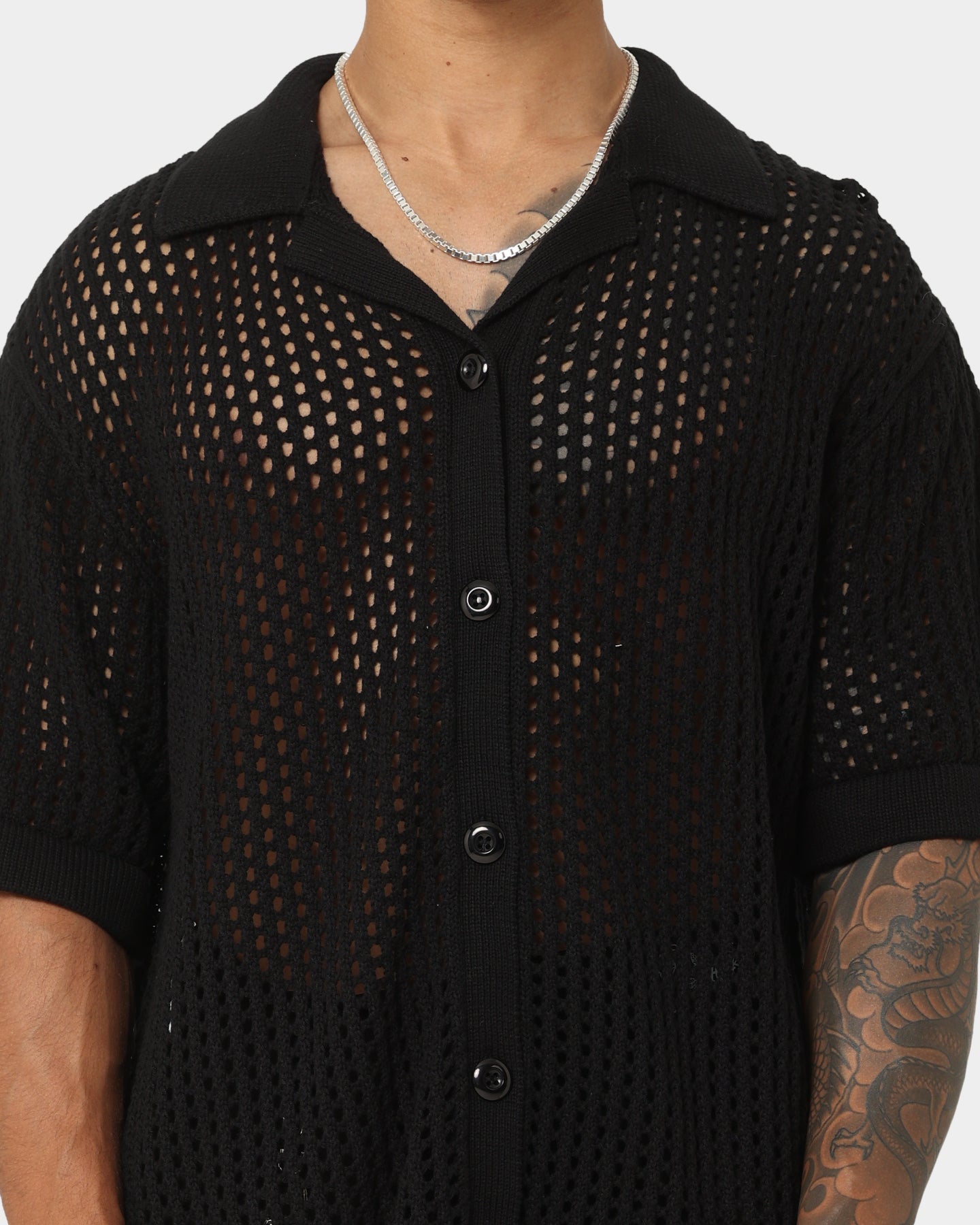 404 Coastal Button Up Shirt for Men - Stylish Black Casual Shirt for Beach, Vacation & Summer Outfits