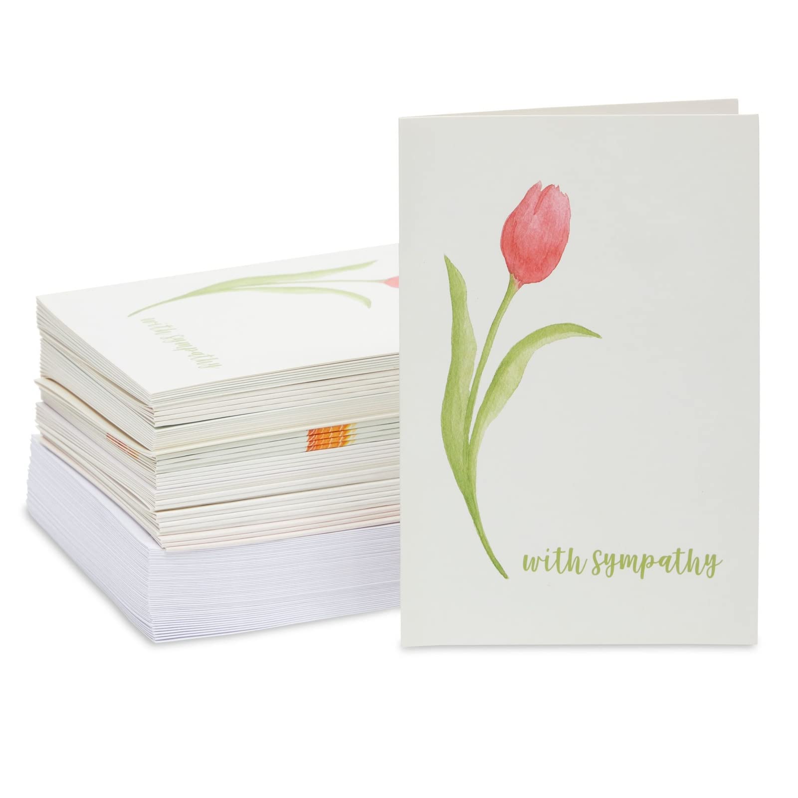 48 Pack Sympathy and Get Well Cards with Envelopes - 12 Floral Designs, 4x6 Inch Blank Inside Greeting Cards for Family, Friends, Coworkers | Perfect for Hospital Visits, Condolence Gifts, and Workplace Encouragement