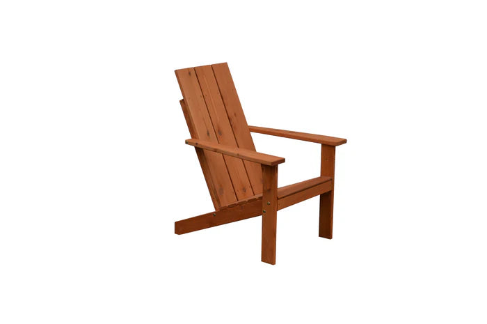 Modern Adirondack Chair - Contemporary Outdoor Lounge Chair with Weather-Resistant Wood - Perfect for Patio, Garden, Poolside & Backyard Relaxation