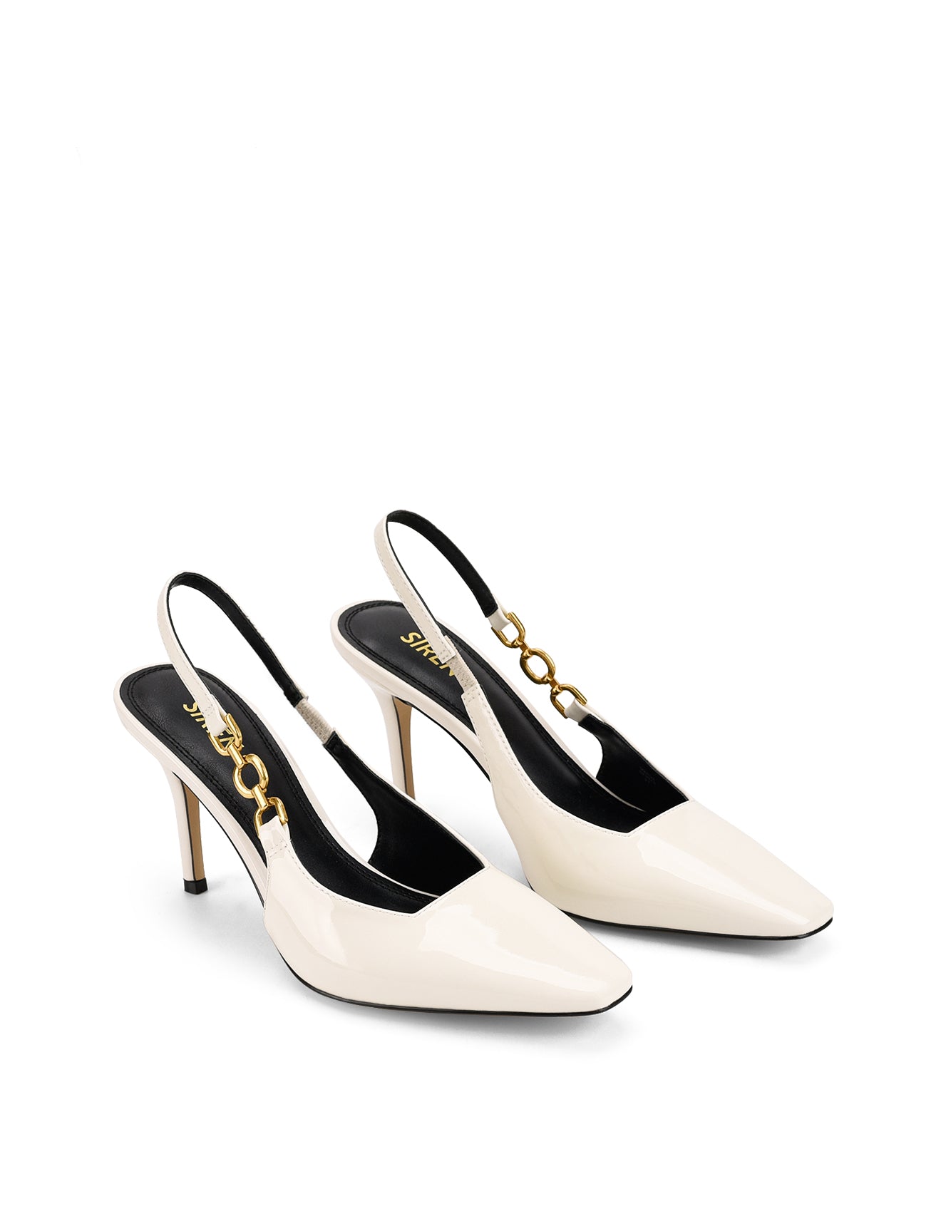 Venus Slingback Stiletto Heels - Women's White Patent Leather High Heels for Party, Wedding & Evening Wear | Comfortable Dress Shoes for Women