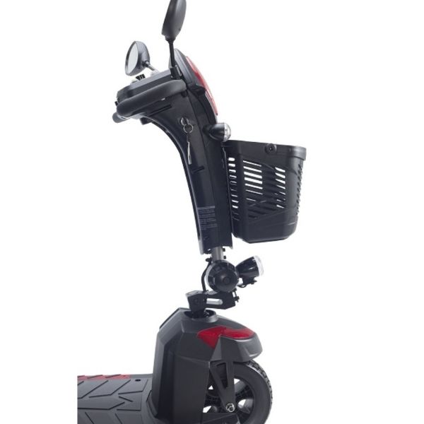 Drive Medical Ventura DLX Deluxe 3 Wheel Mobility Scooter - Lightweight Electric Scooter for Adults & Seniors - Indoor/Outdoor Use for Shopping, Travel & Daily Mobility
