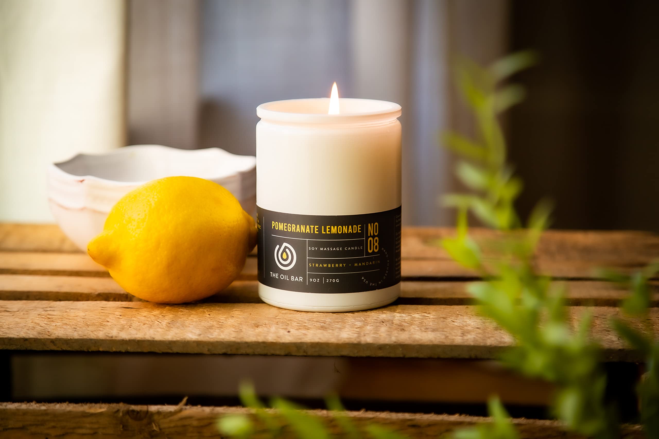 Premium Soy Wax Candle - No. 8 Pomegranate Lemonade Scent | Natural, Long-Lasting Fragrance | Perfect for Home, Office & Relaxation