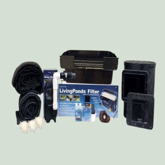Savio Pond Package 1,050 Gallons with 18 Watt UVinex Clarifier - Complete Koi & Goldfish Pond Filter System for Outdoor Water Gardens & Backyard Ponds