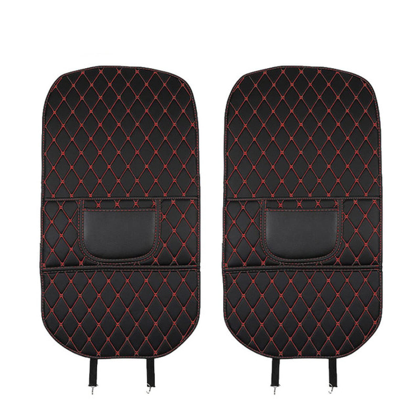 Premium PU Leather Car Seat Back Protector - Waterproof & Anti-Scratch Kick Mat for Baby & Pet Protection with Phone Holder - Ideal for Family Road Trips & Daily Commutes