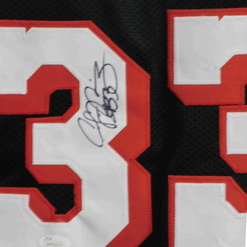 Authentic Alonzo Mourning Autographed Miami Heat NBA Jersey - Black - Certified by JSA - Perfect for Collectors, Fans, and Sports Memorabilia Displays