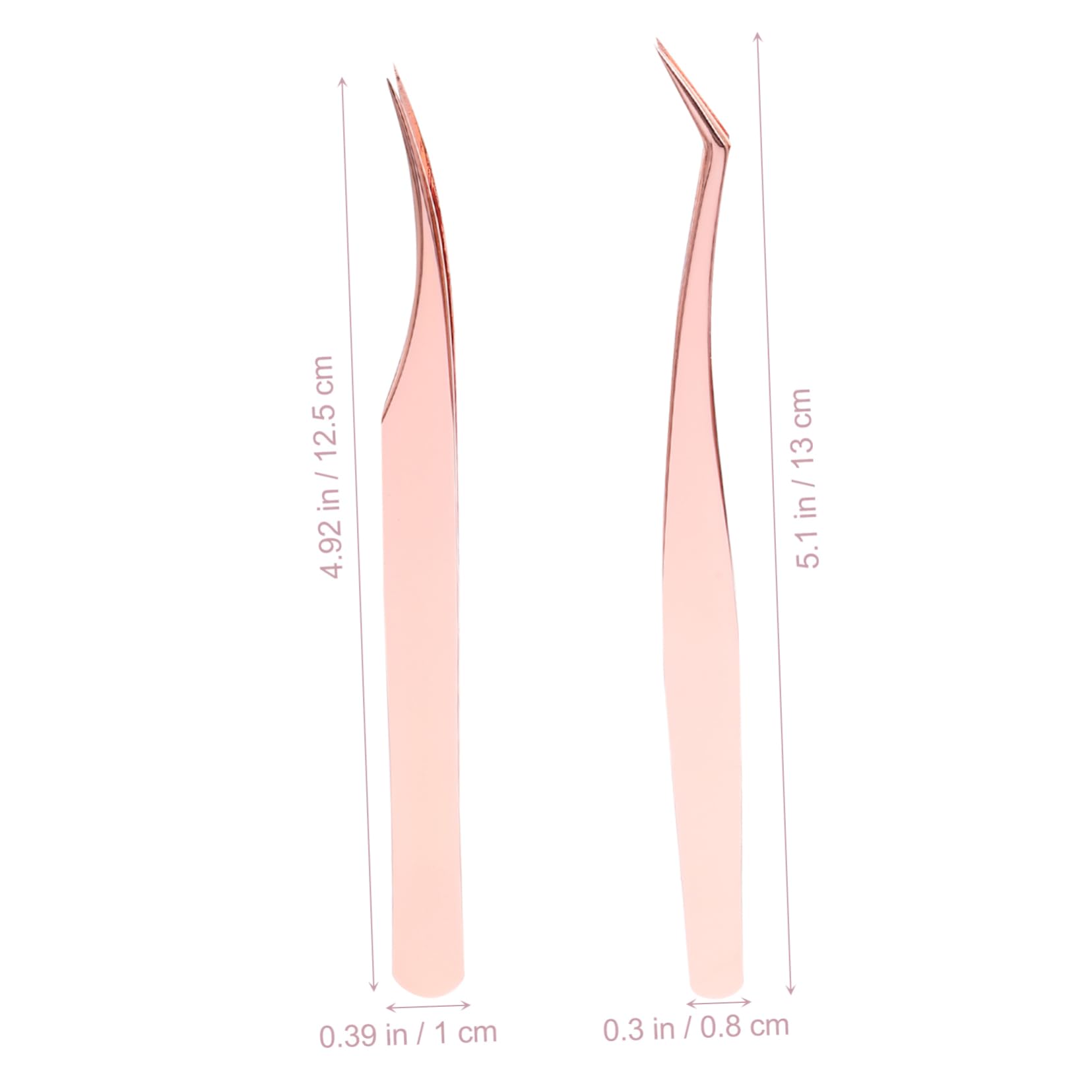 4-Piece Professional Makeup Tweezers Set - Eyelash, Eyebrow, Soldering & Craft Tweezers - Precision Stainless Steel Tools for Beauty & DIY Projects - Perfect for Salon, Home Use & Professional Makeup Artists