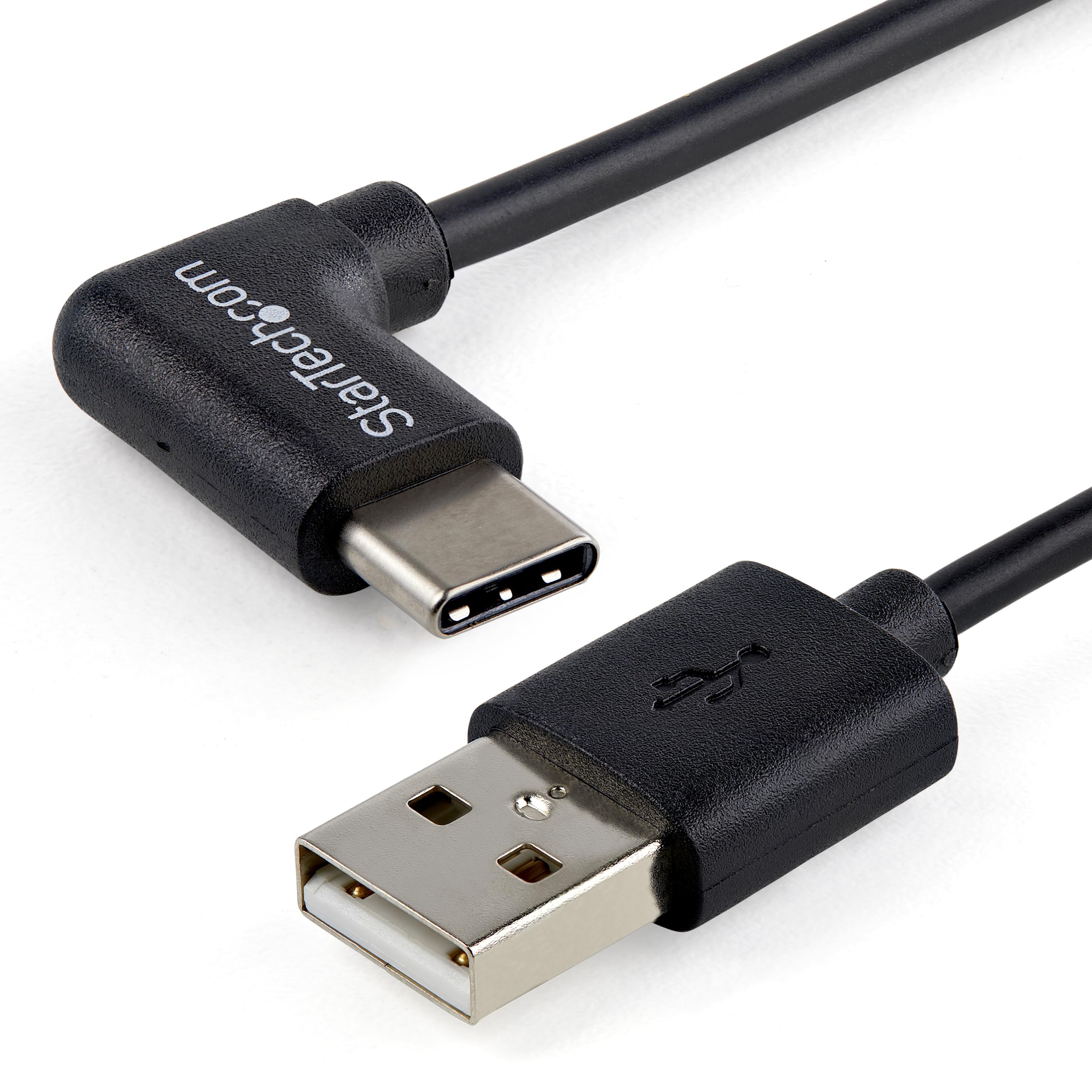 StarTech.com USB A to USB C Cable 3ft Right Angle - USB 2.0 Type C Charger & Data Sync Cable for Smartphones, Laptops & Tablets - Perfect for Home, Office & Travel Charging