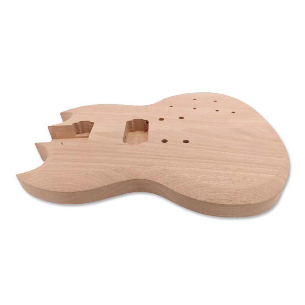 Premium Mahogany Electric Guitar Body Set with HH Pickups - DIY Guitar Replacement Kit for Rock, Blues & Metal Performances