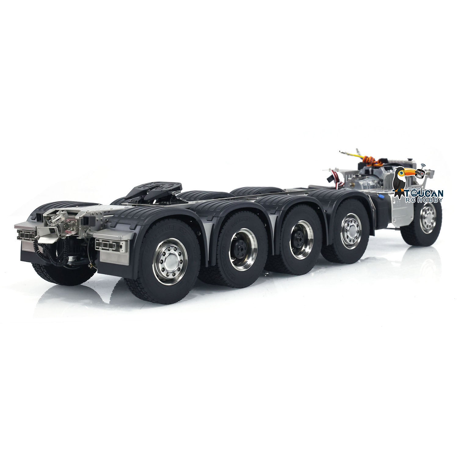 ScaleClub 1/14 10x10 Metal Chassis for RC Tractor Truck FH750 - Heavy Duty Remote Control Car Chassis, Simulation Vehicle Parts, Hobby Model DIY Accessories - Perfect for Off-Road Racing & RC Tractor Truck Customization