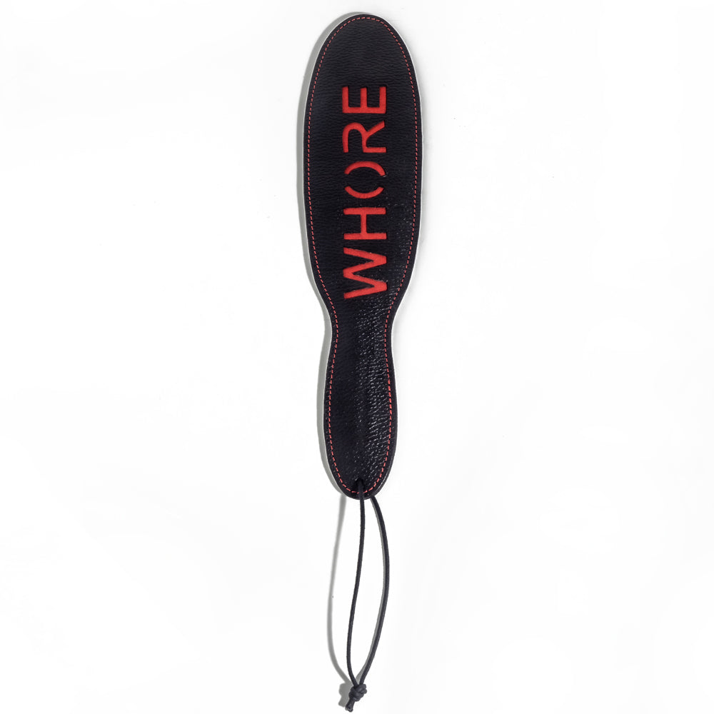 Premium Grain Leather Spanking Paddle with Cutout Design - BDSM Toy for Adults, Sensual Play & Spanking - Perfect for Couples, Role Play & BDSM Scenes