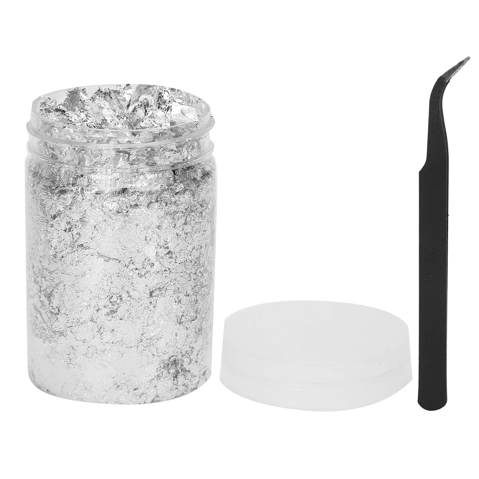 Premium Silver Aluminum Nail Gold Foil Flakes - Professional Nail Art Decoration for Acrylic, Gel & Resin Nails - Perfect for Nail Salons, DIY Manicures & Jewelry Making - Home & Salon Use