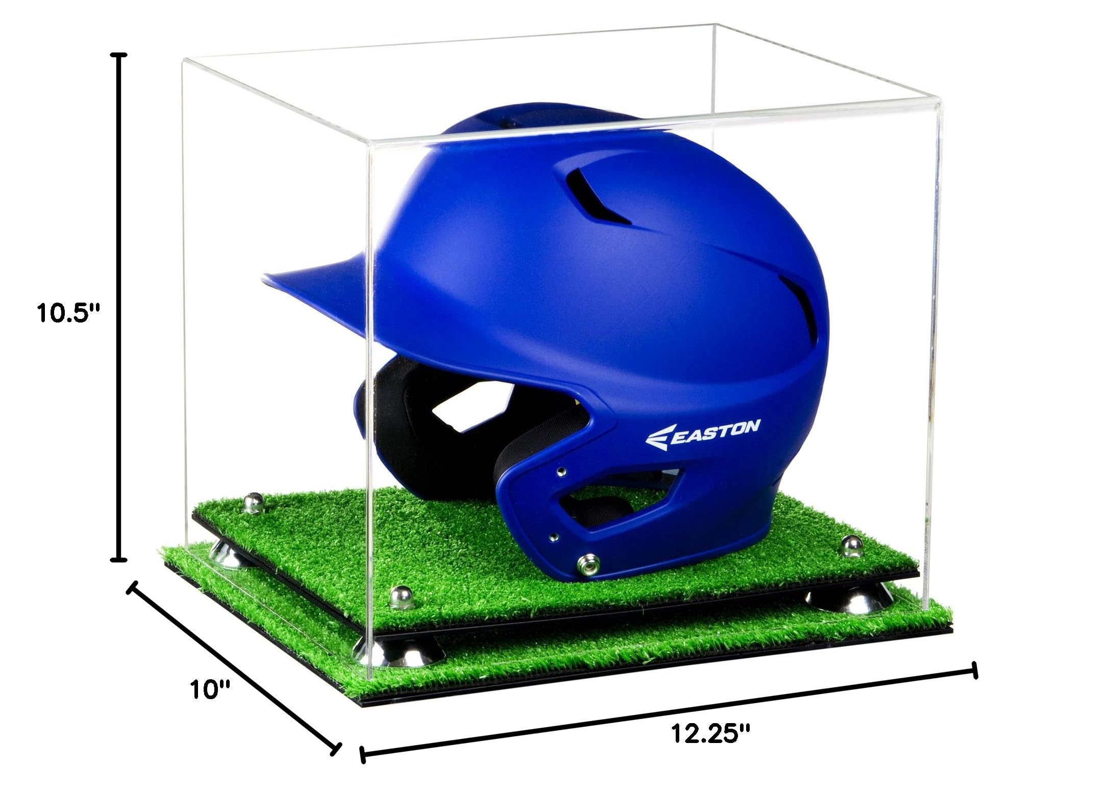 Acrylic Baseball Batting Helmet Display Case - Clear Protective Cover for Collectibles & Memorabilia - Perfect for Showcase in Home, Office, or Sports Room