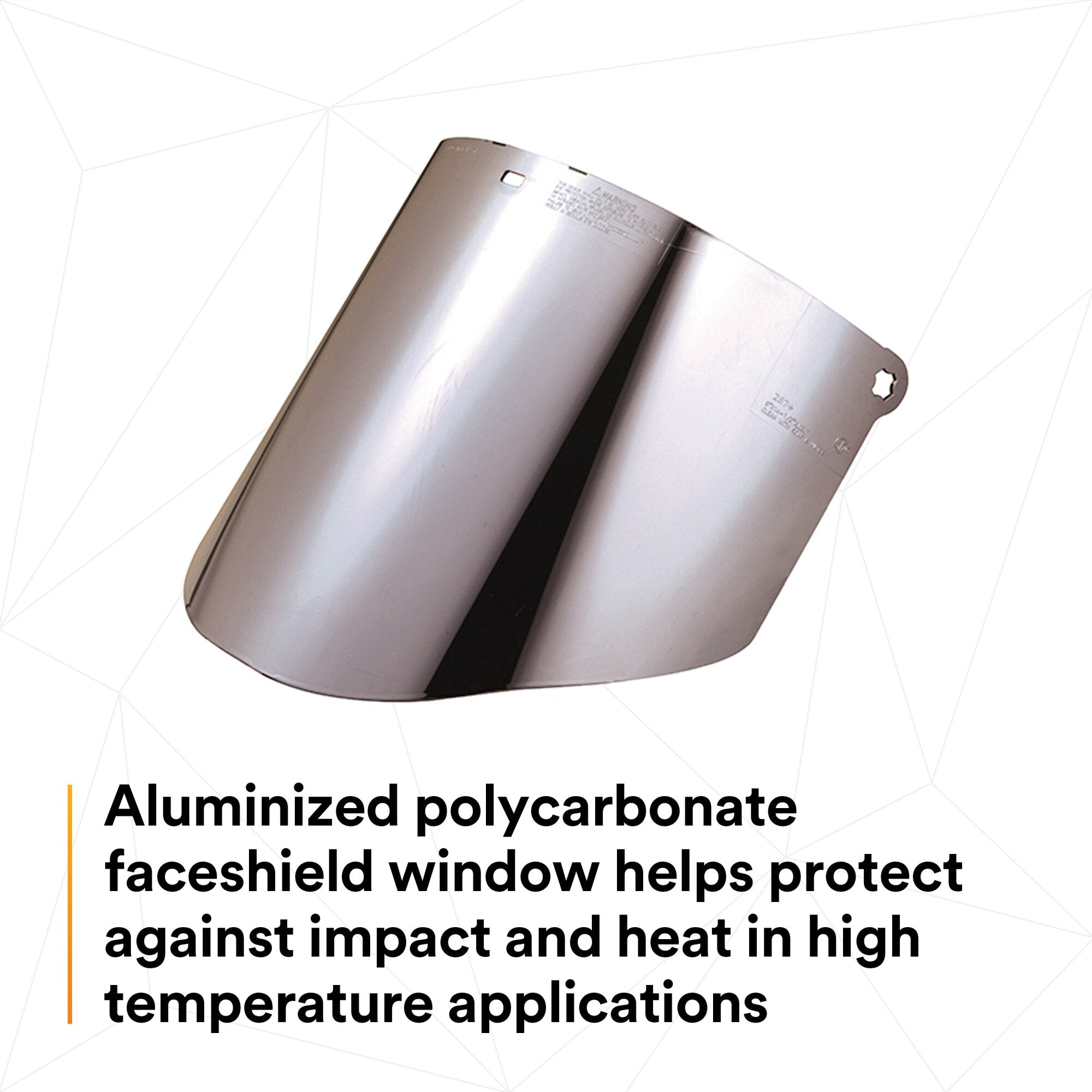 3M Aluminized Polycarbonate Clear Face Shield Window - 82504 00000 Safety Visor for Welding, Grinding & Industrial Protection | Durable Molded Shield for Workplace Safety