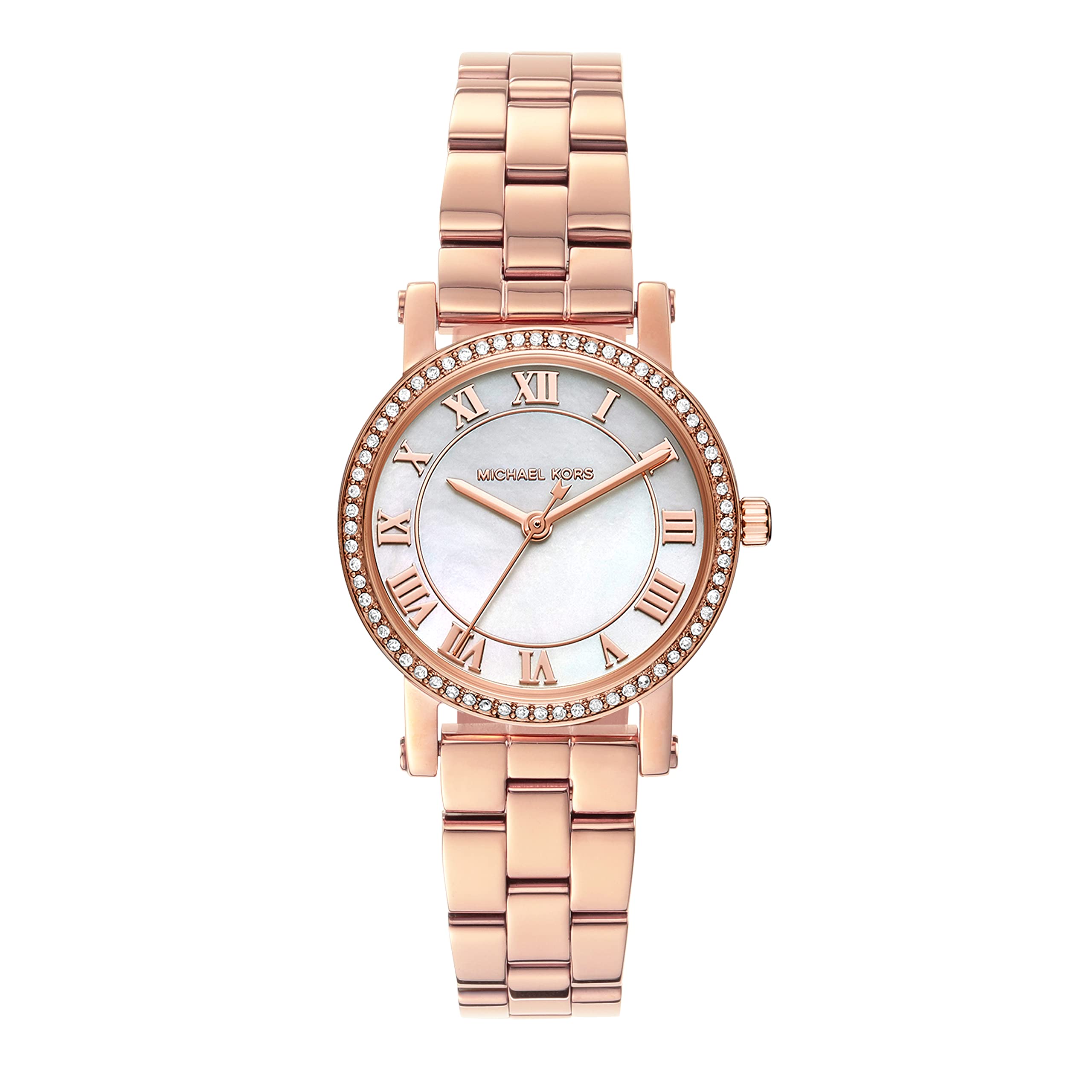 Michael Kors Petite Norie Watch - Mother of Pearl Dial, Rose Gold-Tone Stainless Steel, Water Resistant - Perfect for Work, Date Night & Special Occasions