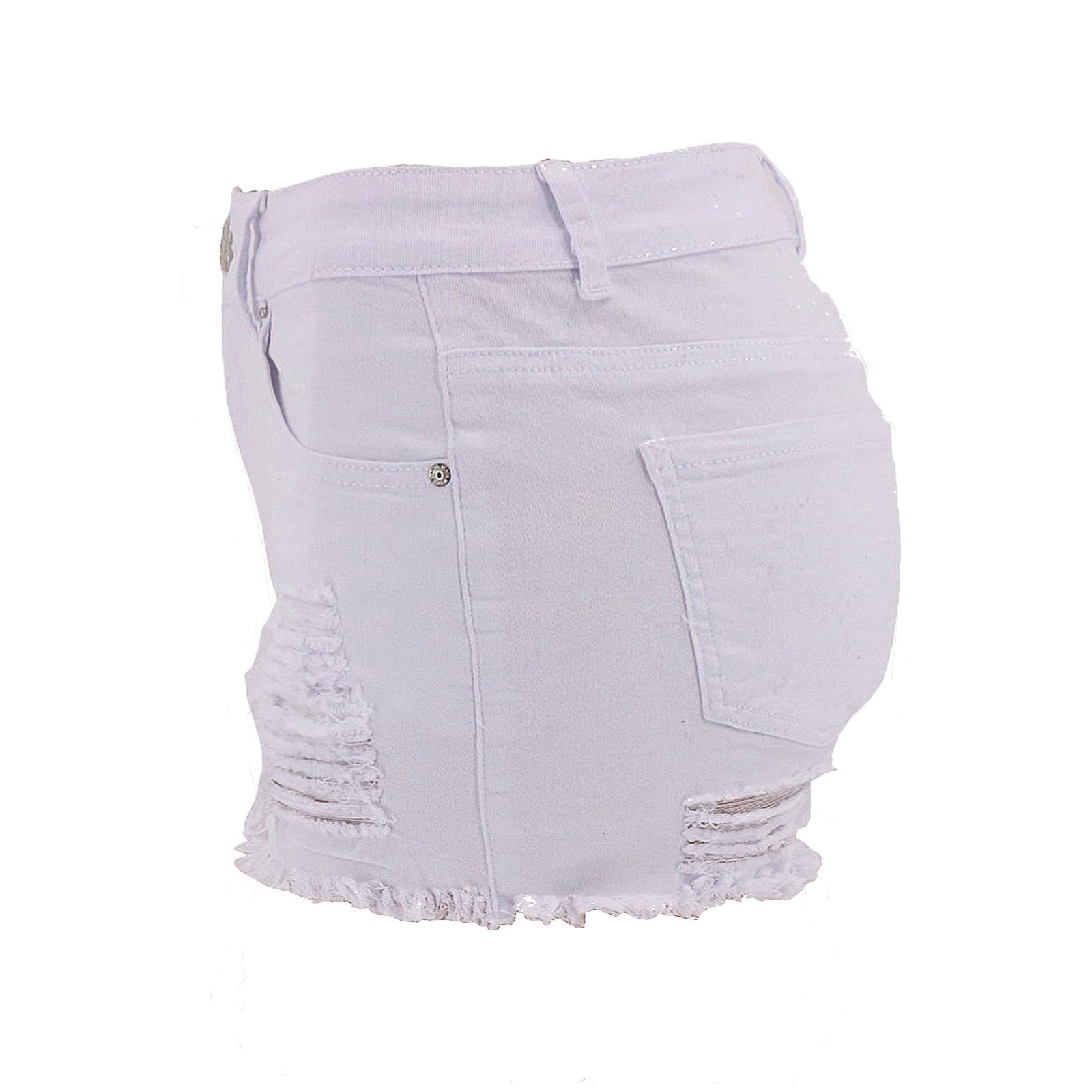 Atditama Women's Ripped Denim Shorts - Stretch Skinny High Waist Frayed Jean Shorts for Summer | Casual & Beach Wear | Perfect for Outings, Vacations & Street Style