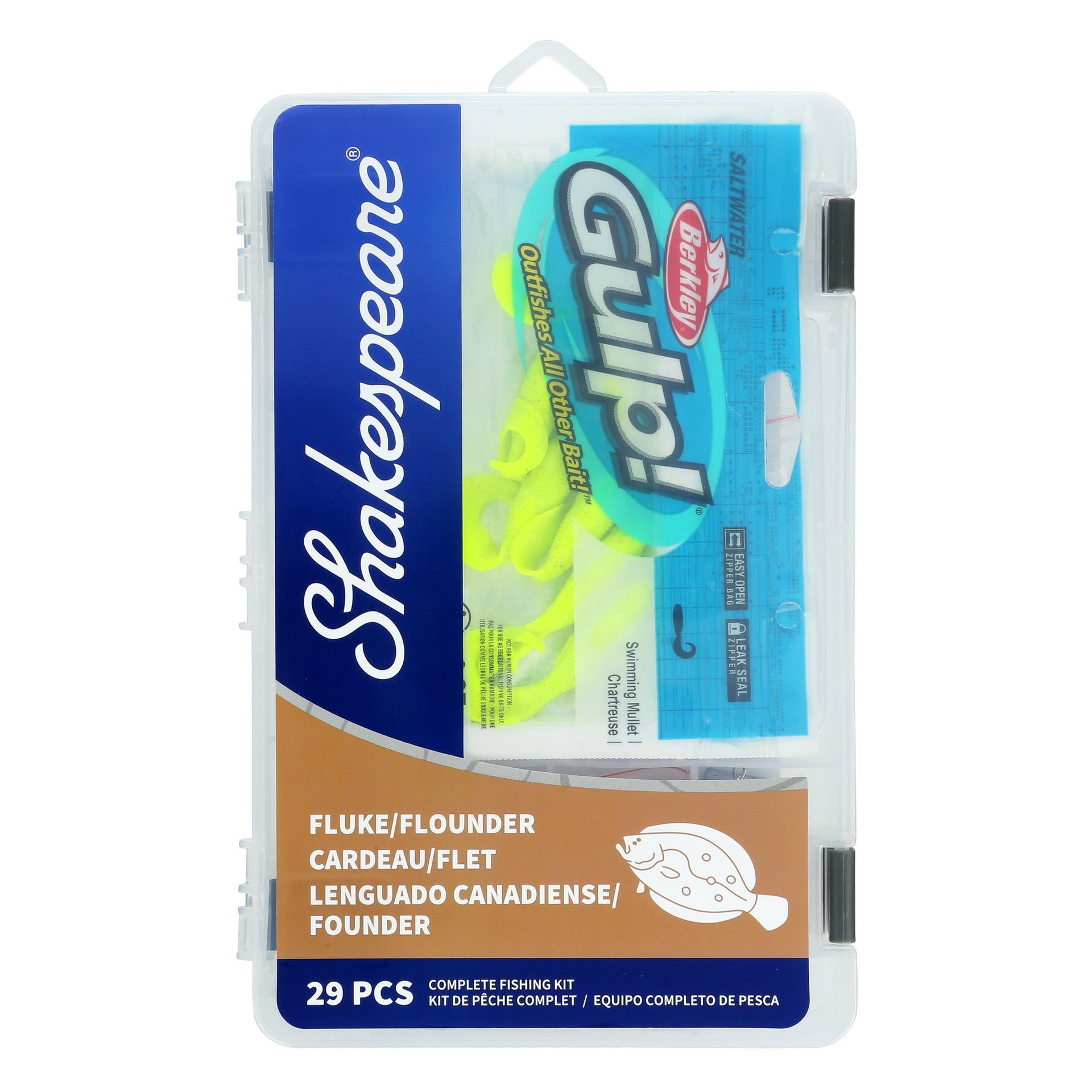 Catch More Fish® Fluke Flounder Fishing Kit - Best Saltwater Fishing Gear for Fluke & Flounder - Perfect for Beach, Pier & Boat Fishing