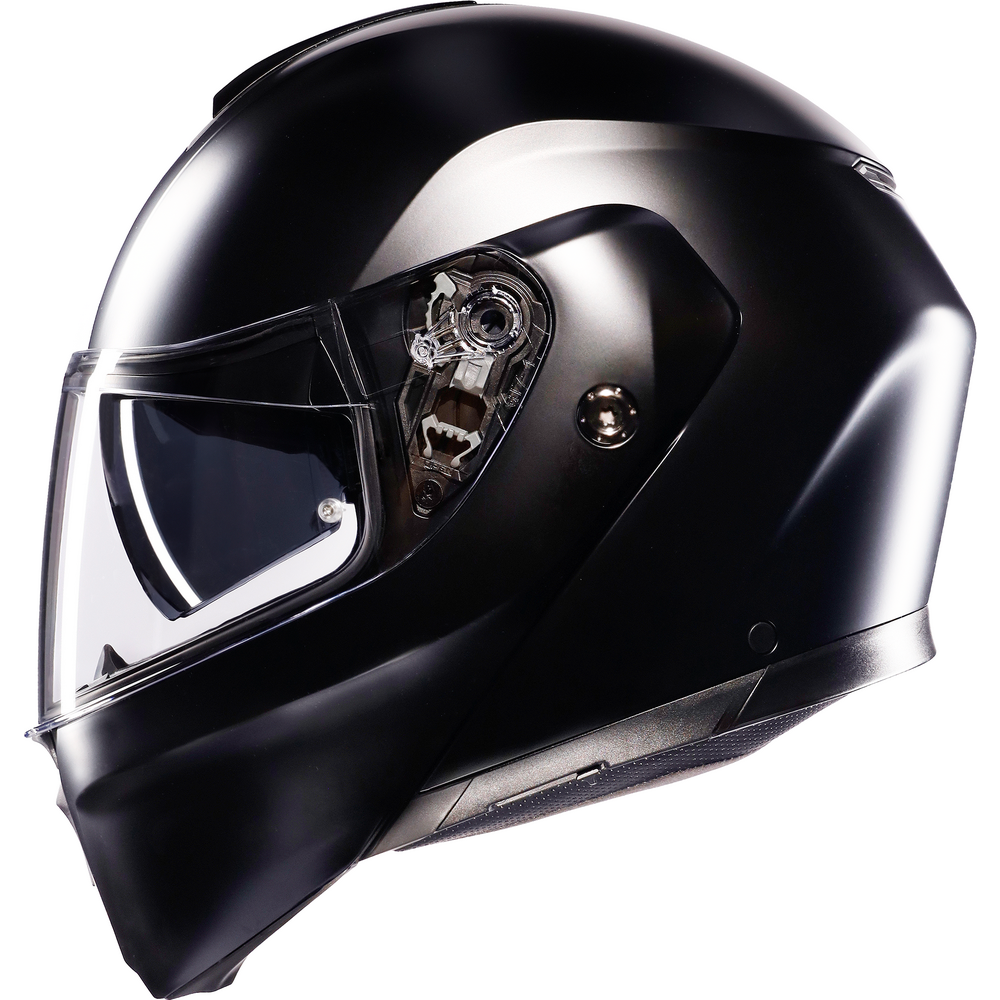 AGV Streetmodular Solid Matt Black Motorcycle Helmet - DOT & ECE Certified for Safety - Perfect for Urban Commuting and Street Riding