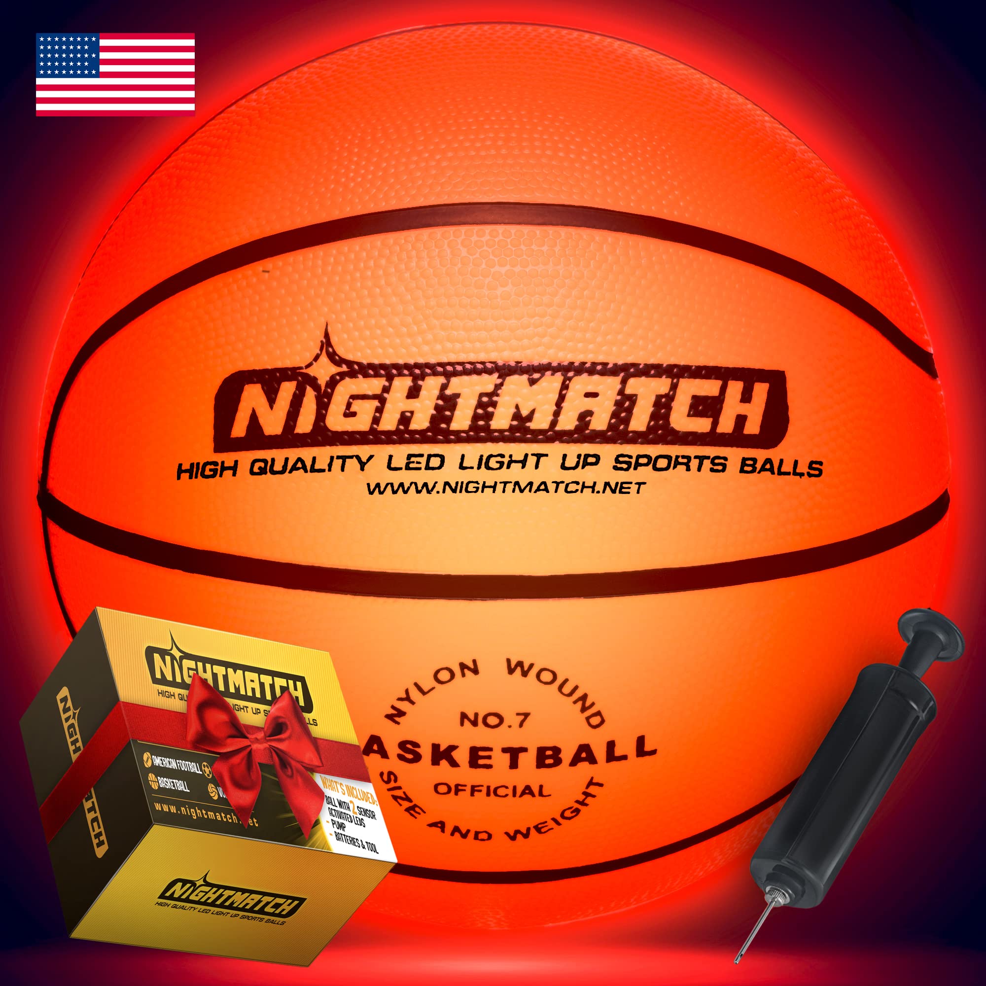LED Light Up Basketball - Waterproof Glow in Dark Size 5 & 7 with Pump - Perfect for Night Games & Gifts for Boys