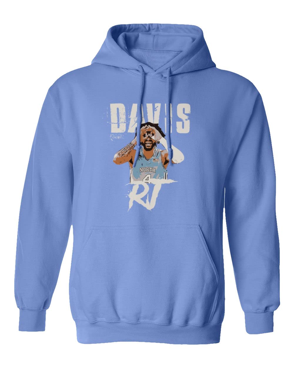 Davis Madness North Carolina Basketball Fans Unisex Hooded Sweatshirt - Carolina Blue, Small | Comfortable Pullover for Game Day, College Spirit Wear & Casual Outfits