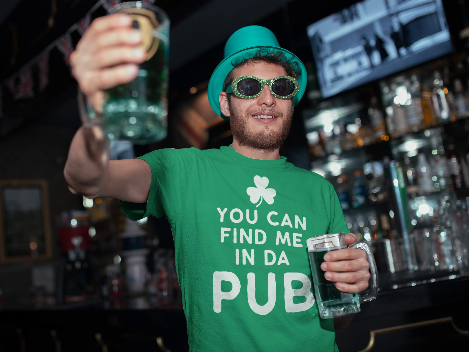 Funny St. Patrick's Day Drinking T-Shirt for Men & Women - 'You Can Find Me in The Pub' Design - Perfect for Irish Pubs, Parties & Bar Crawls
