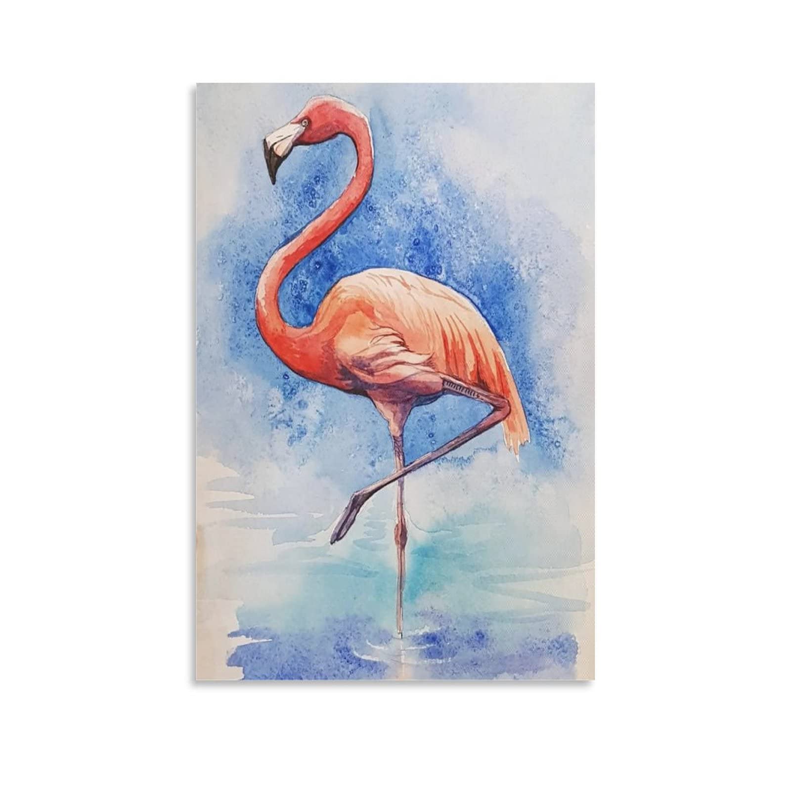 24x36 Inch Pink Flamingo Art Poster Set of 3 - Aesthetic Wall Decor for Girls Bedroom, Living Room & Home Office - Tropical Themed Wall Art for Teen Room Decor & Modern Interior Design