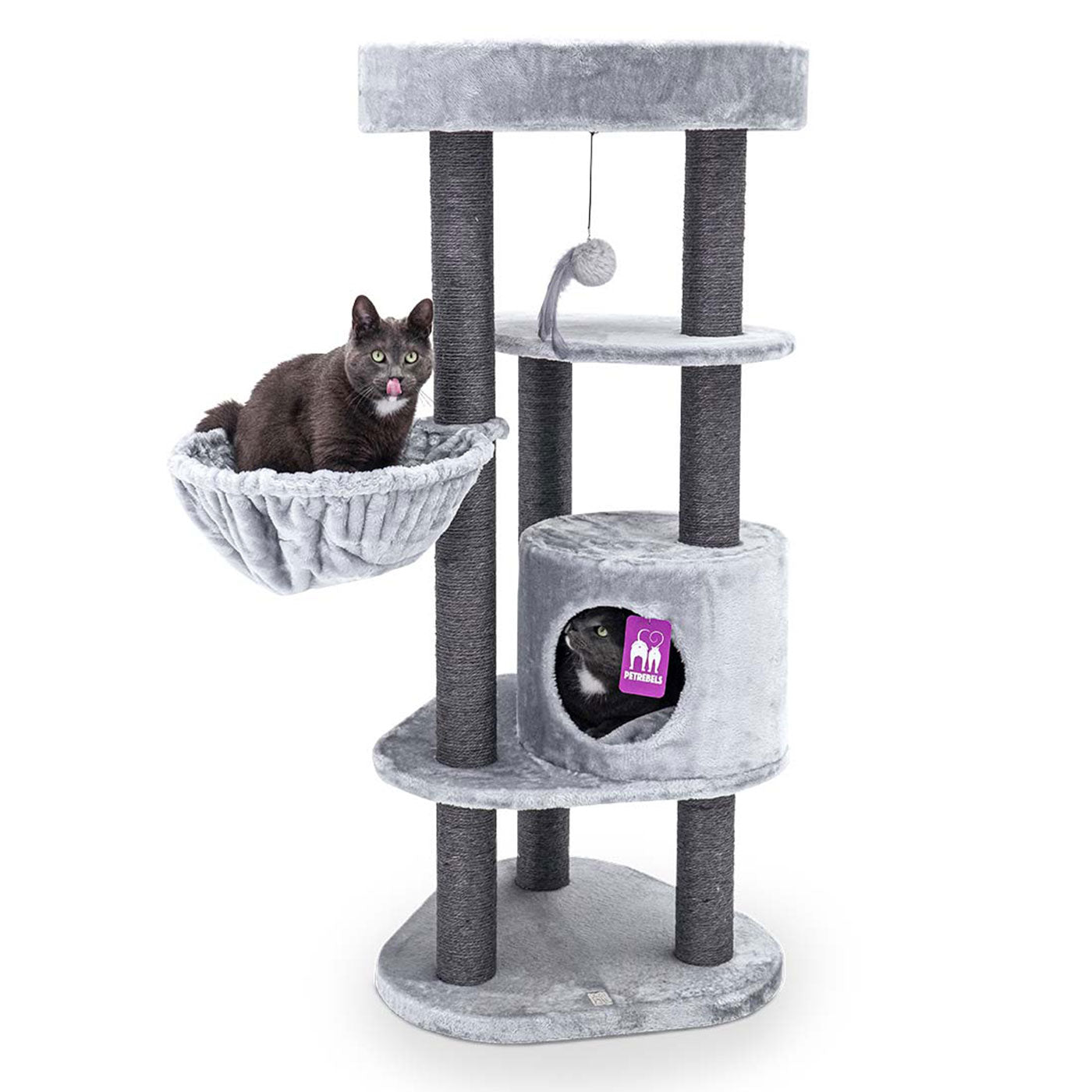 Kings & Queens Charlotte 134cm Cat Tree - Large Multi-Level Cat Condo with Scratching Posts & Perches - Perfect for Indoor Cats Play, Rest & Climbing