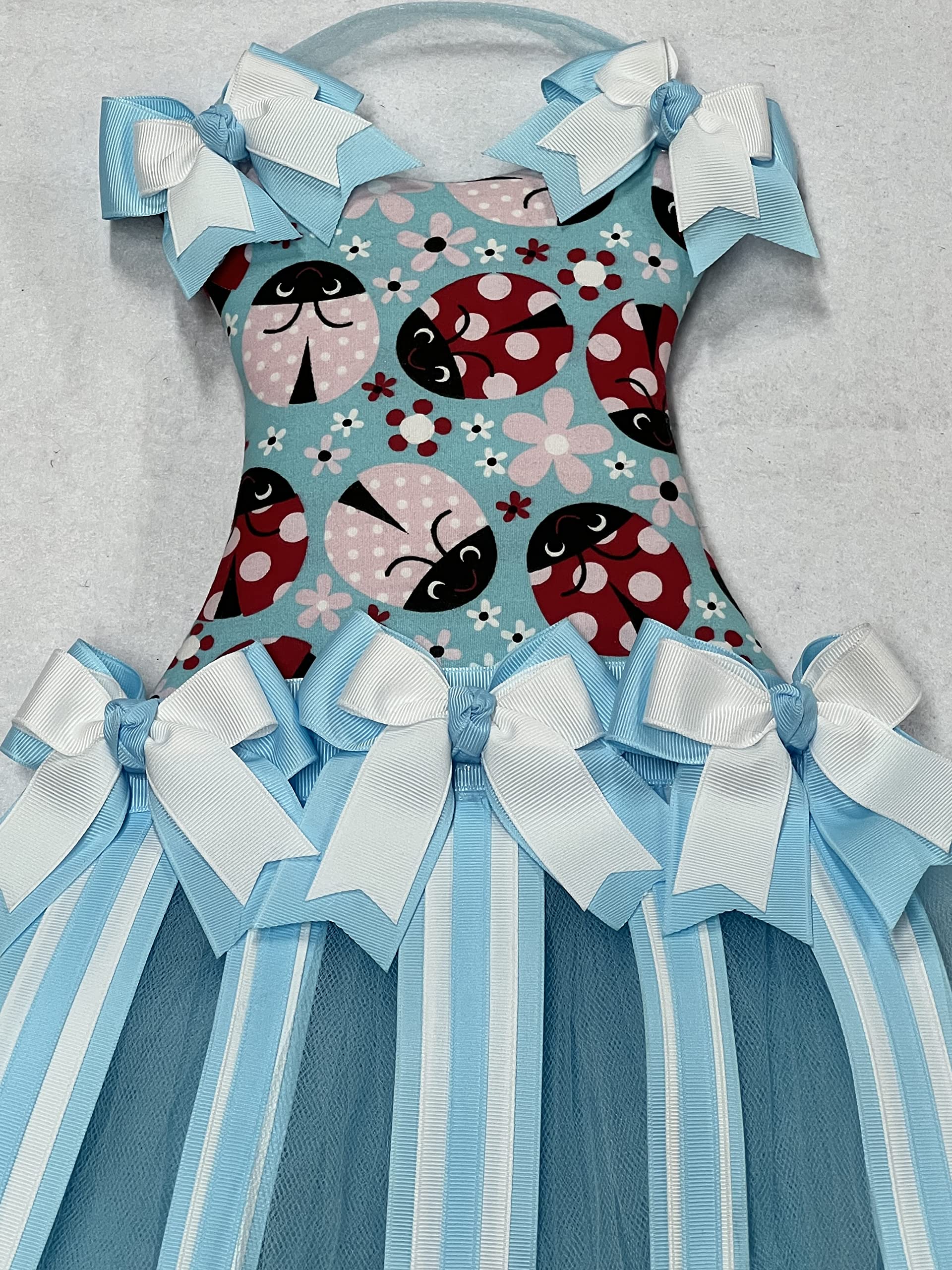 Personalized Tutu Hair Bow Holder with Ladybug Design - Perfect for Girls' Room Decor, Birthday Gifts & Hair Accessory Storage