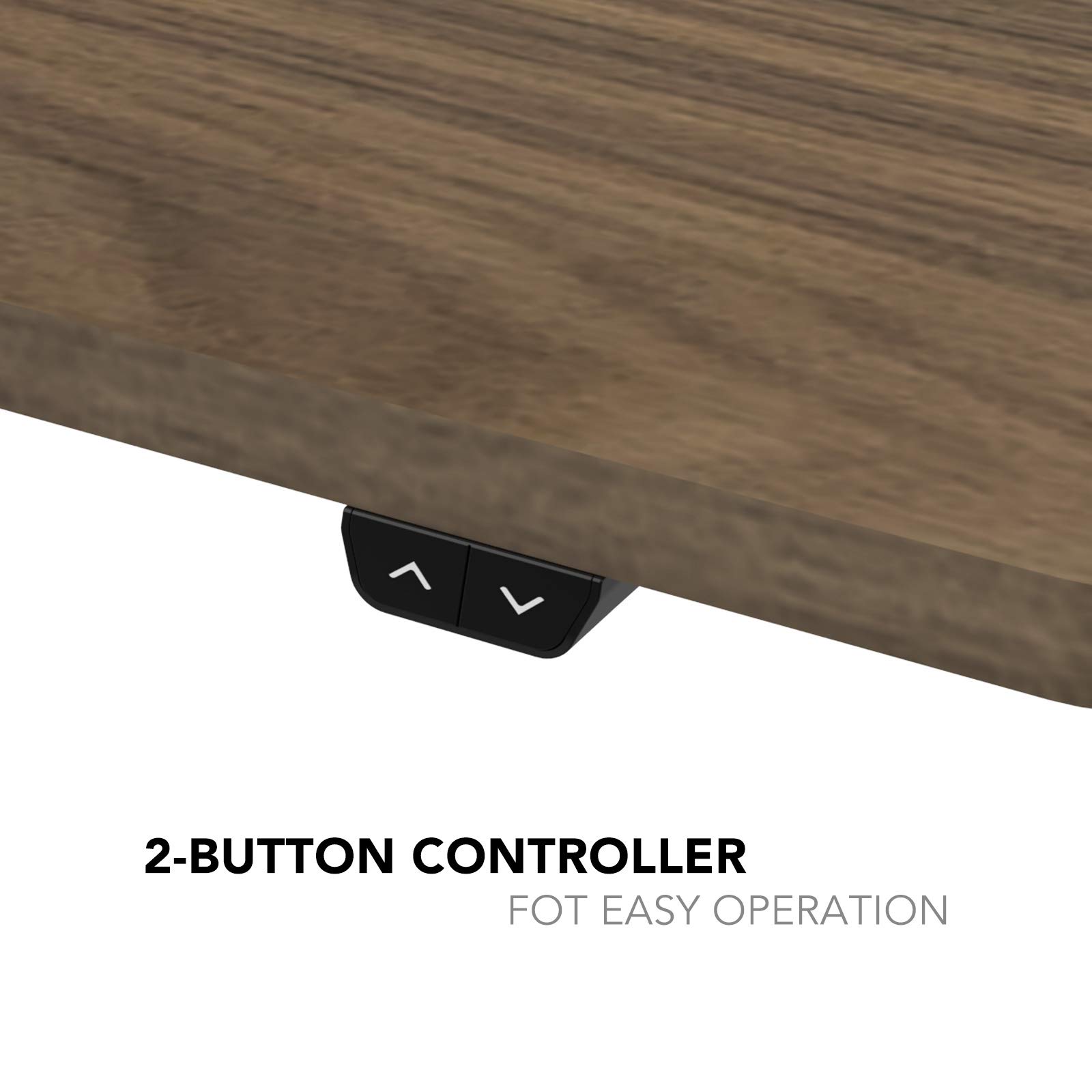 FLEXISPOT Electric Standing Desk - Adjustable Height Sit Stand Desk with Black Frame & Grey Wood Grain Top (48x30 Inches) for Home Office, Gaming & Workspace Ergonomics