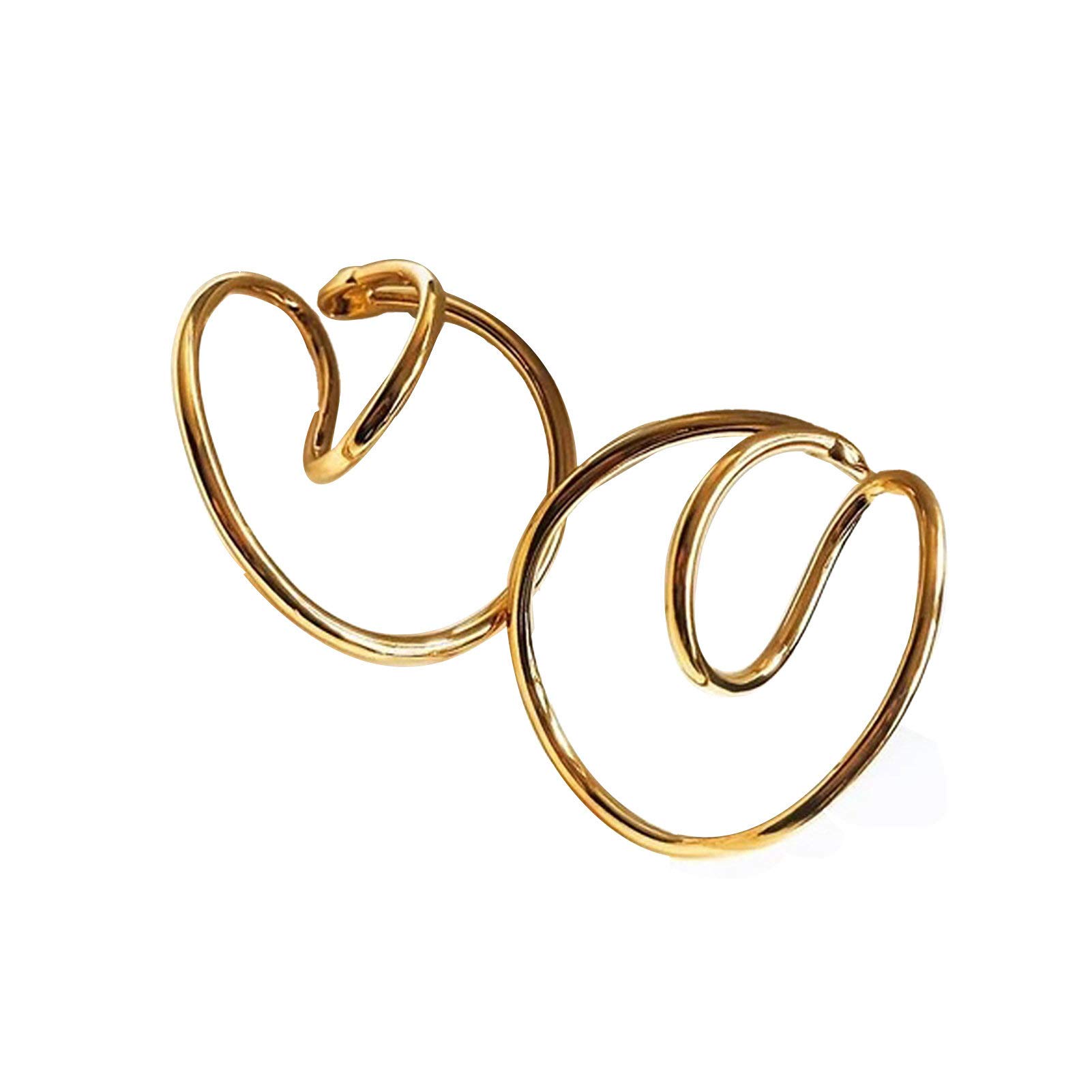 Fashion Retro Gold Clip-On Earrings for Women & Girls - Elegant Stud Earrings for Party, Wedding, Jewelry Gift - Perfect for Daily Wear & Special Occasions