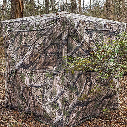 Silent Hunting Ground Hub Blind for Deer Hunting - Portable Camouflage Hunting Blind Tent for Rangers & Outdoor Enthusiasts - Perfect for Wildlife Observation, Bow Hunting & Field Photography